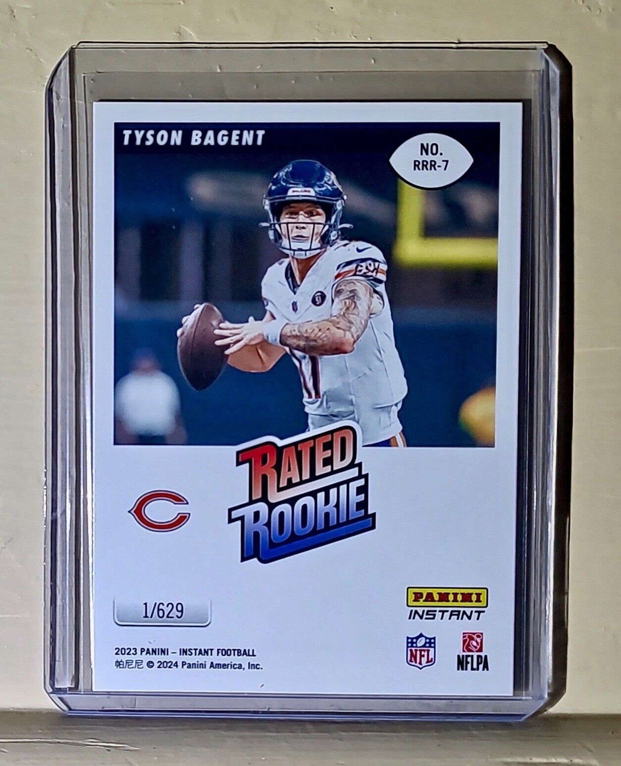 Tyson Bagent 2023 Panini NFL Rated Rookie Retro #7 Football Card Bears 1/629