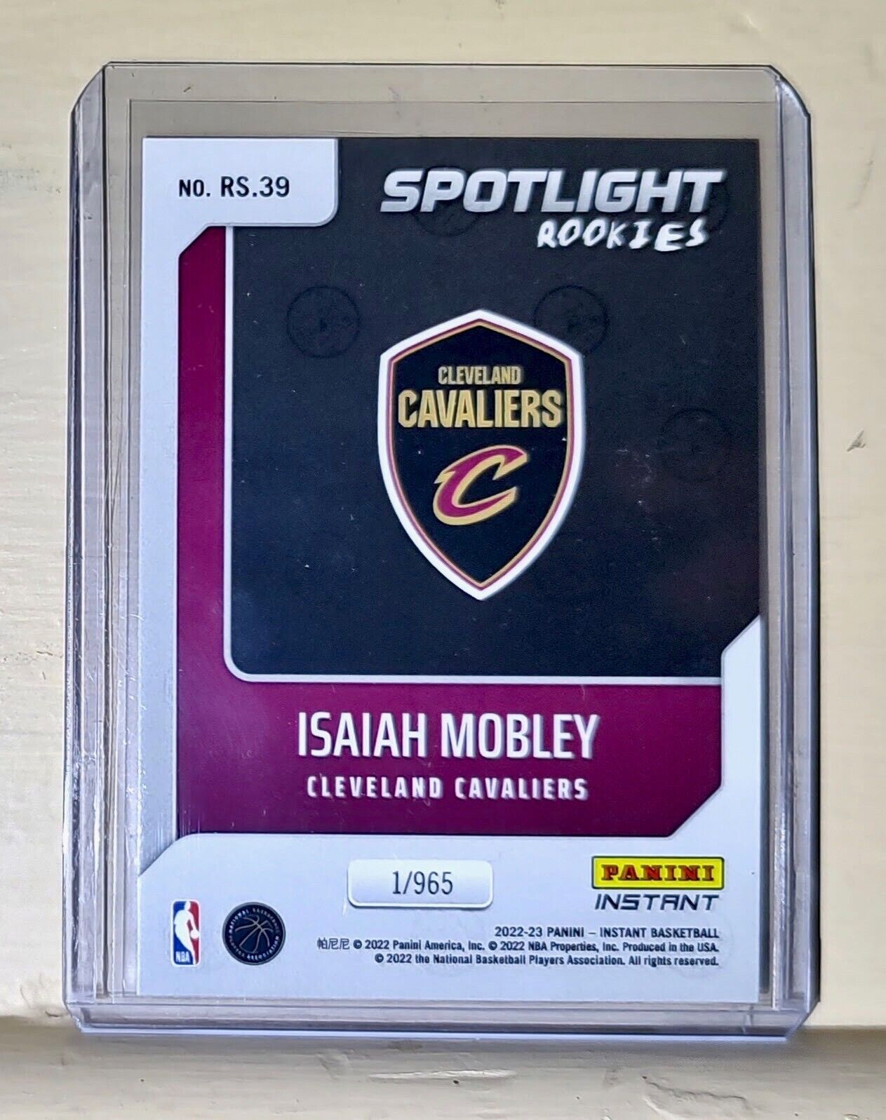 Isaiah Mobley 2022-23 Panini NBA #39 Spotlight Rookies Card 1/965