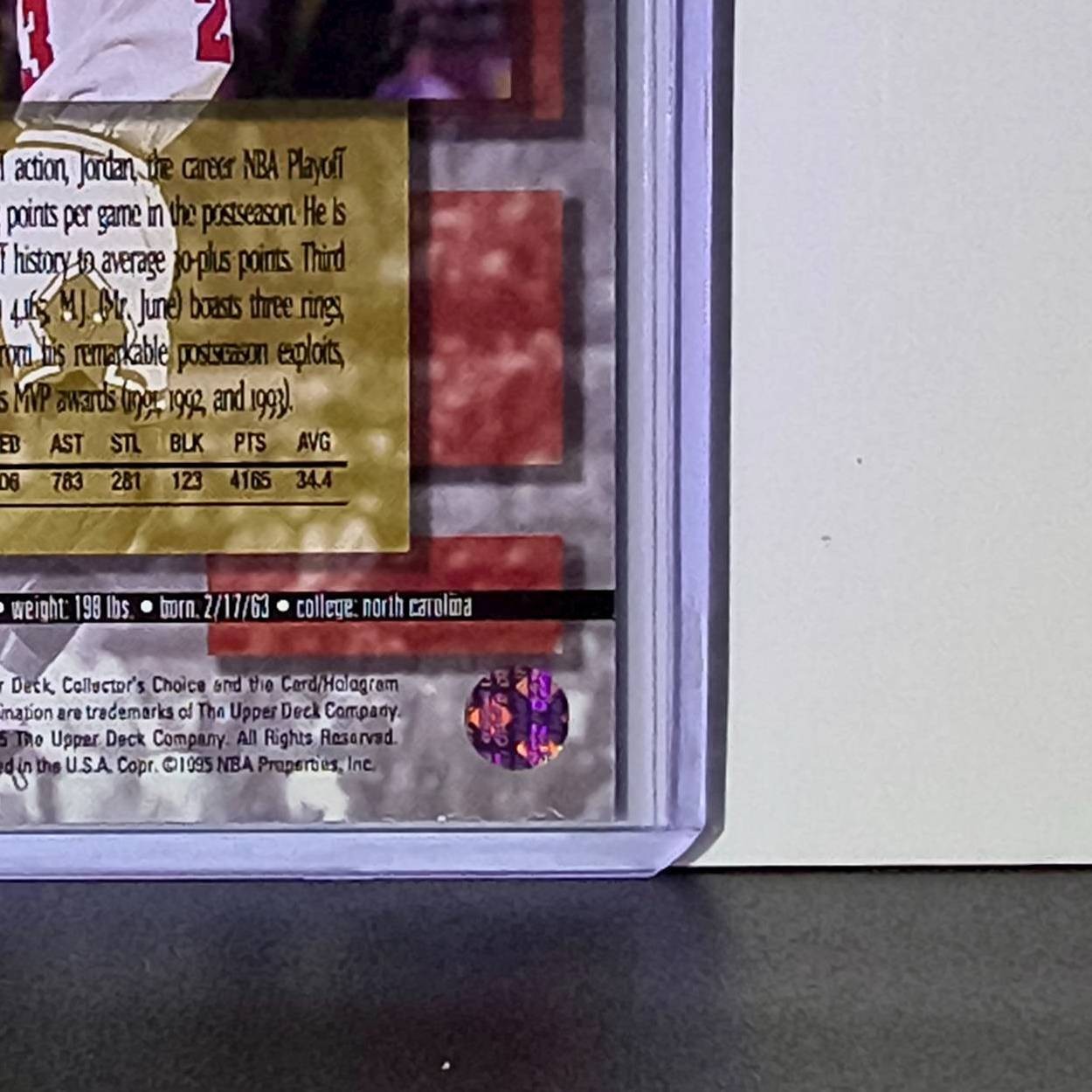 Michael Jordan 1995-96 Upper Deck Collector's Choice #JC11 Card Chicago Bulls