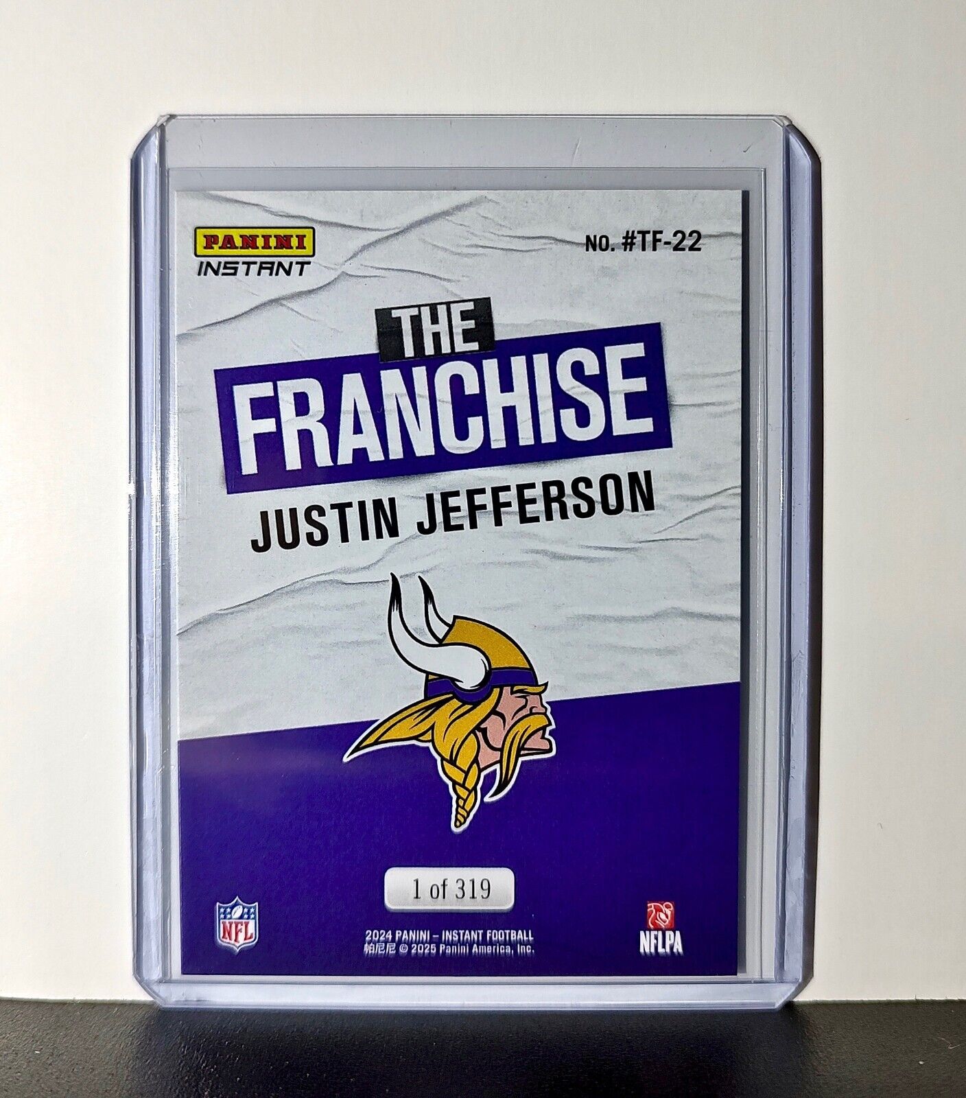 Justin Jefferson 2024 Panini The Franchise NFL #22 Football Vikings 1 of 319