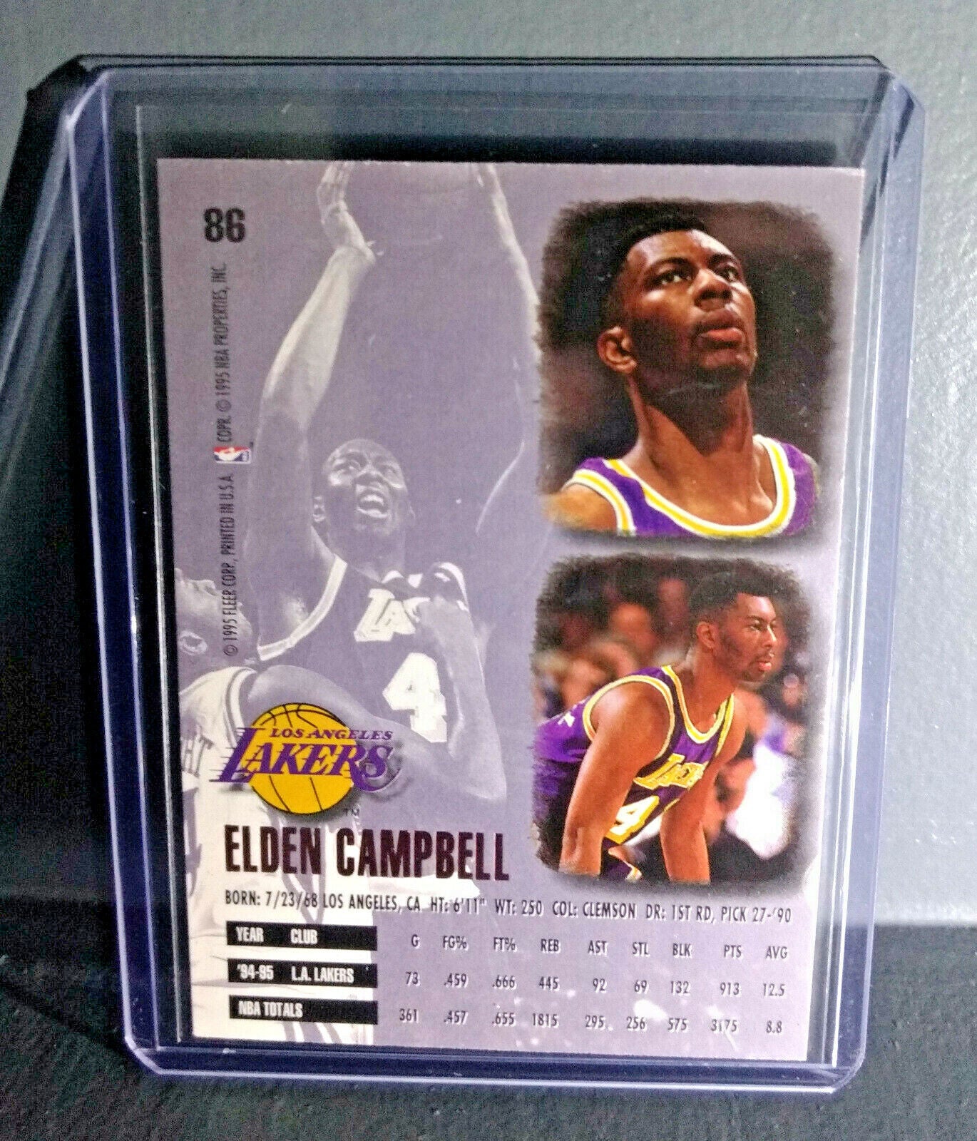1995-96 Elden Campbell Fleer Ultra #86 Basketball Card
