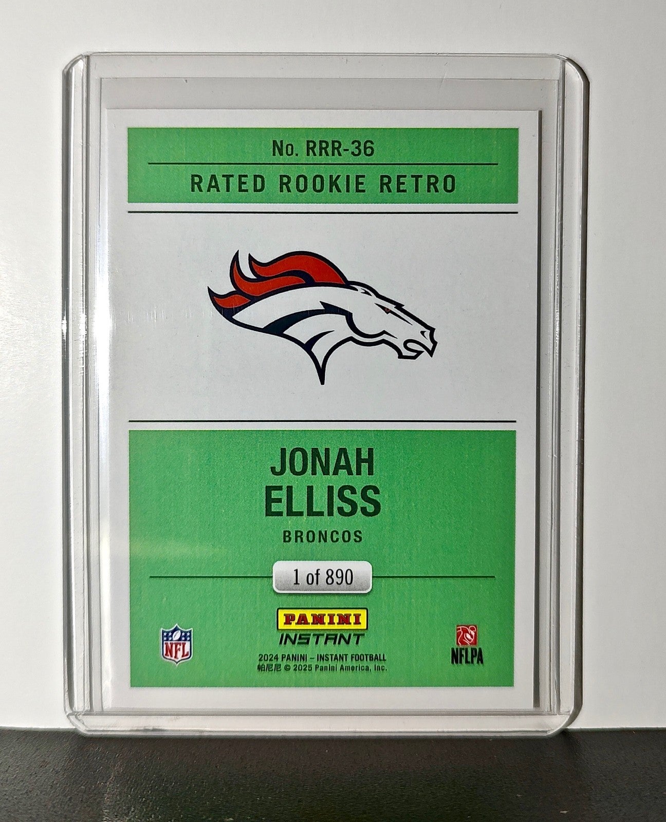 Jonah Elliss Rookie 2024 Panini Rated Rookie Retro NFL #36 Card Broncos 1 of 890