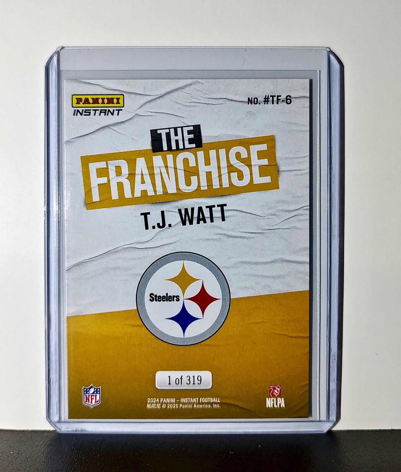 T.J. Watt 2024 Panini The Franchise NFL #6 Football Card Steelers 1 of 319