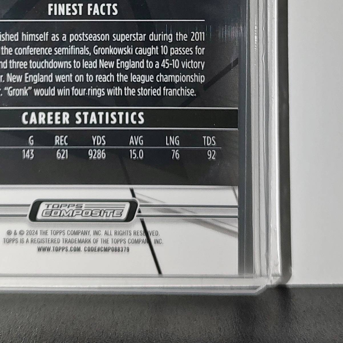 Rob Gronkowski 2023 Topps Finest NFL #213 Refractor Card New England Patriots