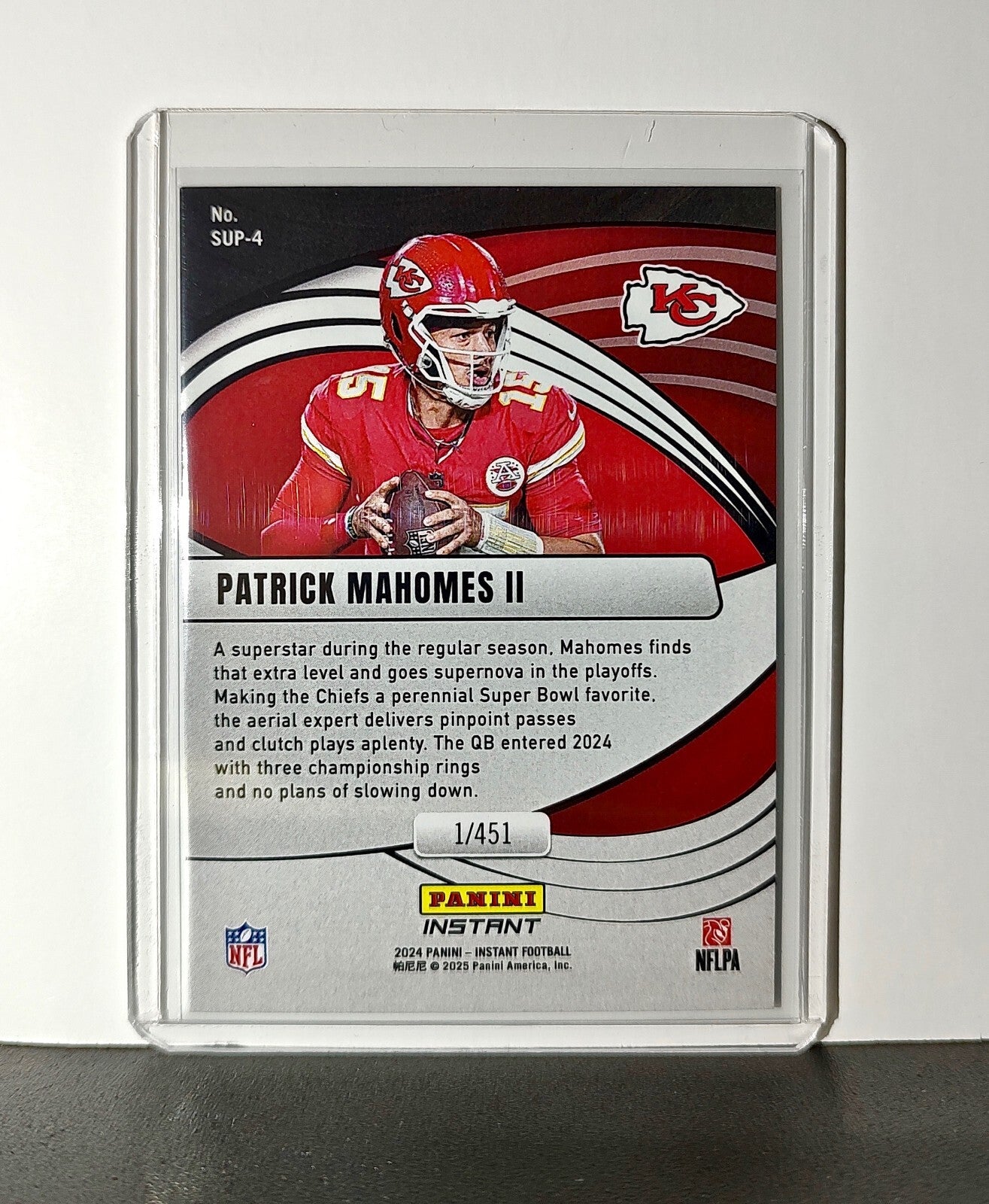 Patrick Mahomes II 2024 Panini Supernova NFL #4 Card Kansas City Chiefs PreSale