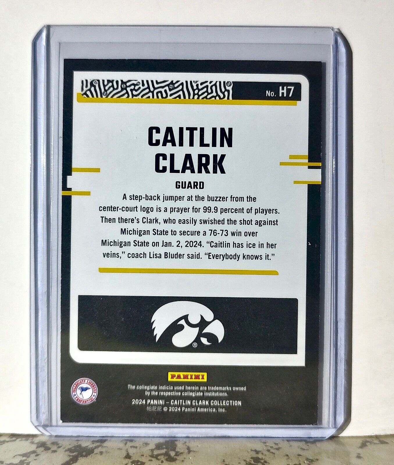 2024 Caitlin Clark Panini Donruss #H7 Highlights Basketball Card Iowa Hawkeyes