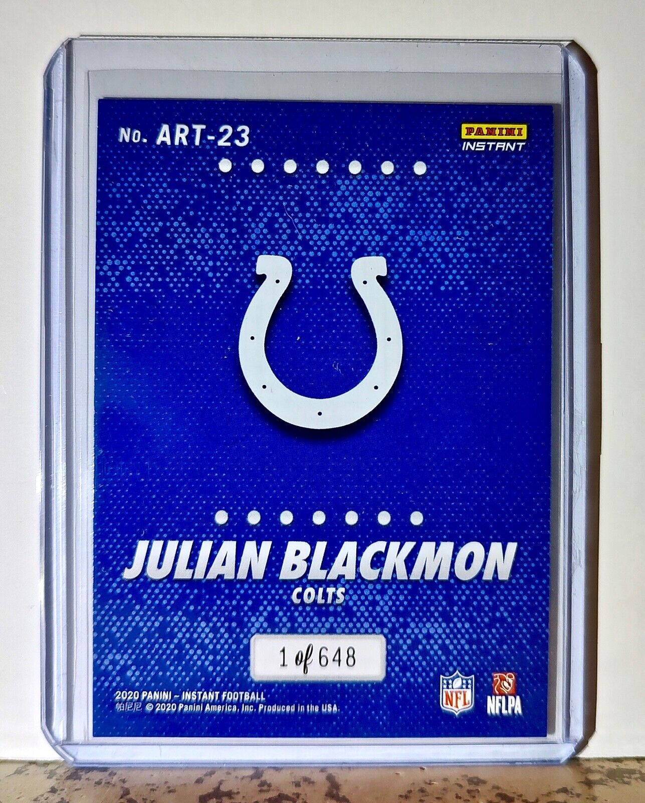 Julian Blackmon 2020 Panini All-Rookie Team NFL #23 Card 1 of 648 Colts