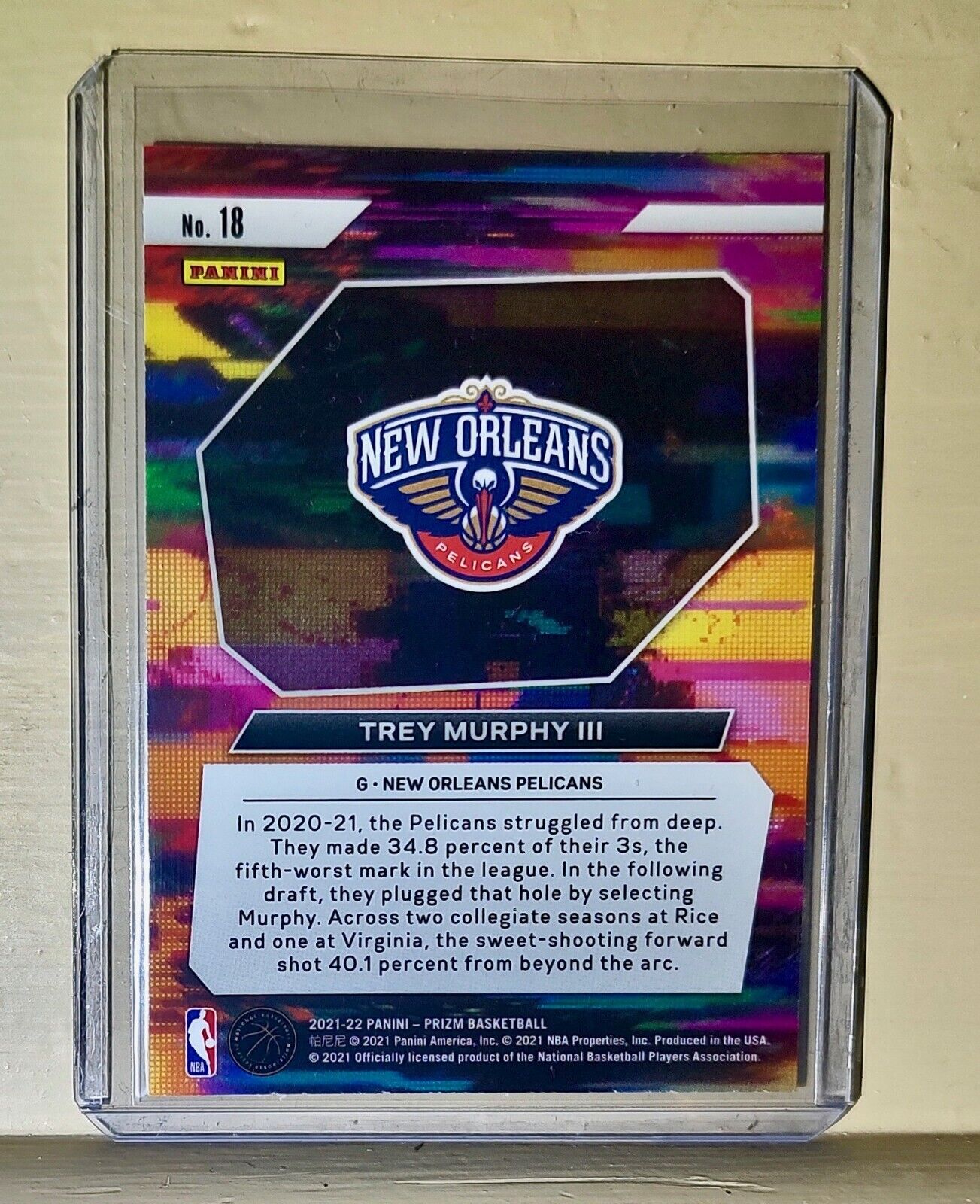 Trey Murphy III 2021-22 Panini Prizm Instant Impact NBA #18 Rookie Card