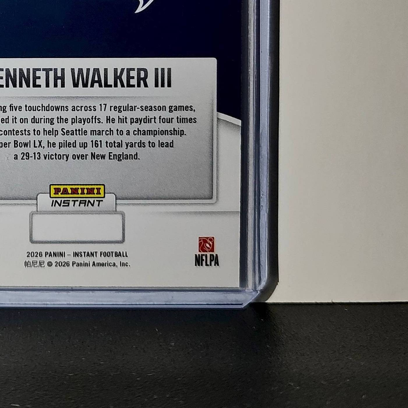 Kenneth Walker III 2026 Panini NFL Super Bowl LIX Champions #4 Card Seahawks
