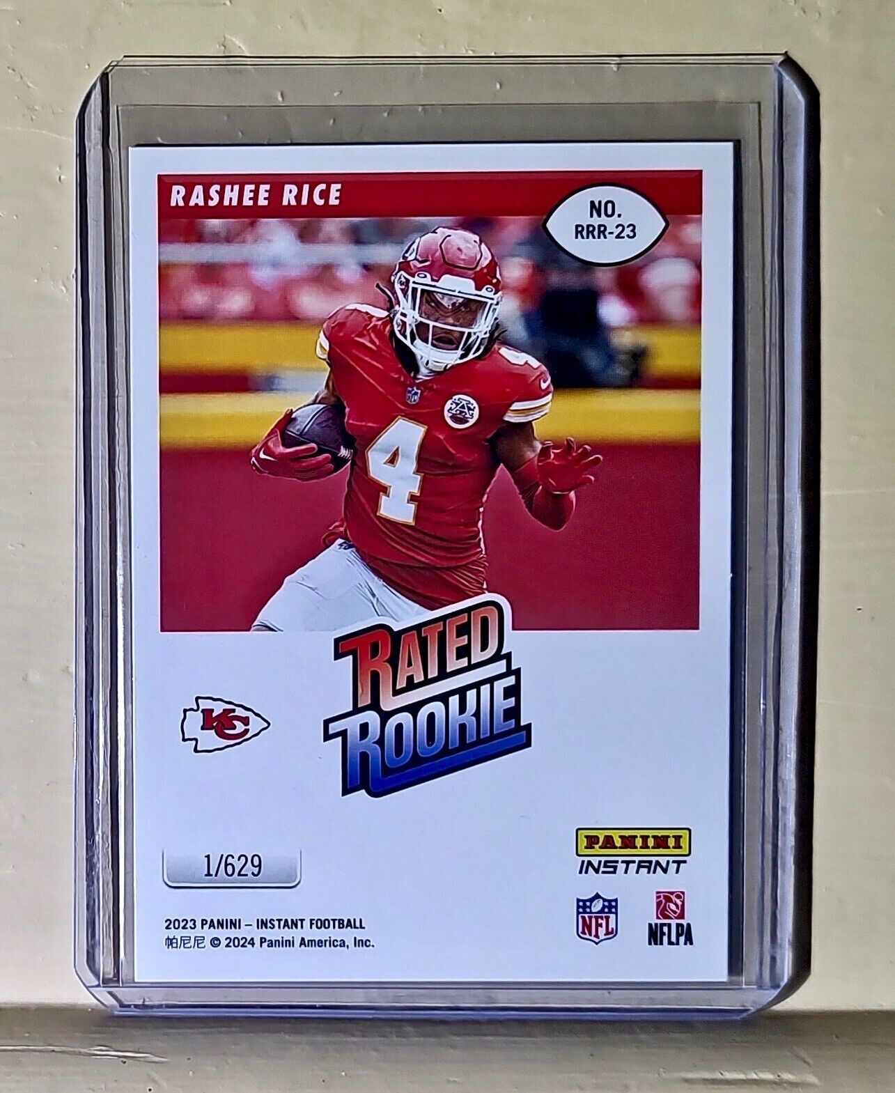 Rashee Rice 2023 Panini NFL Rated Rookie Retro #23 Card Kansas City Chiefs 1/629