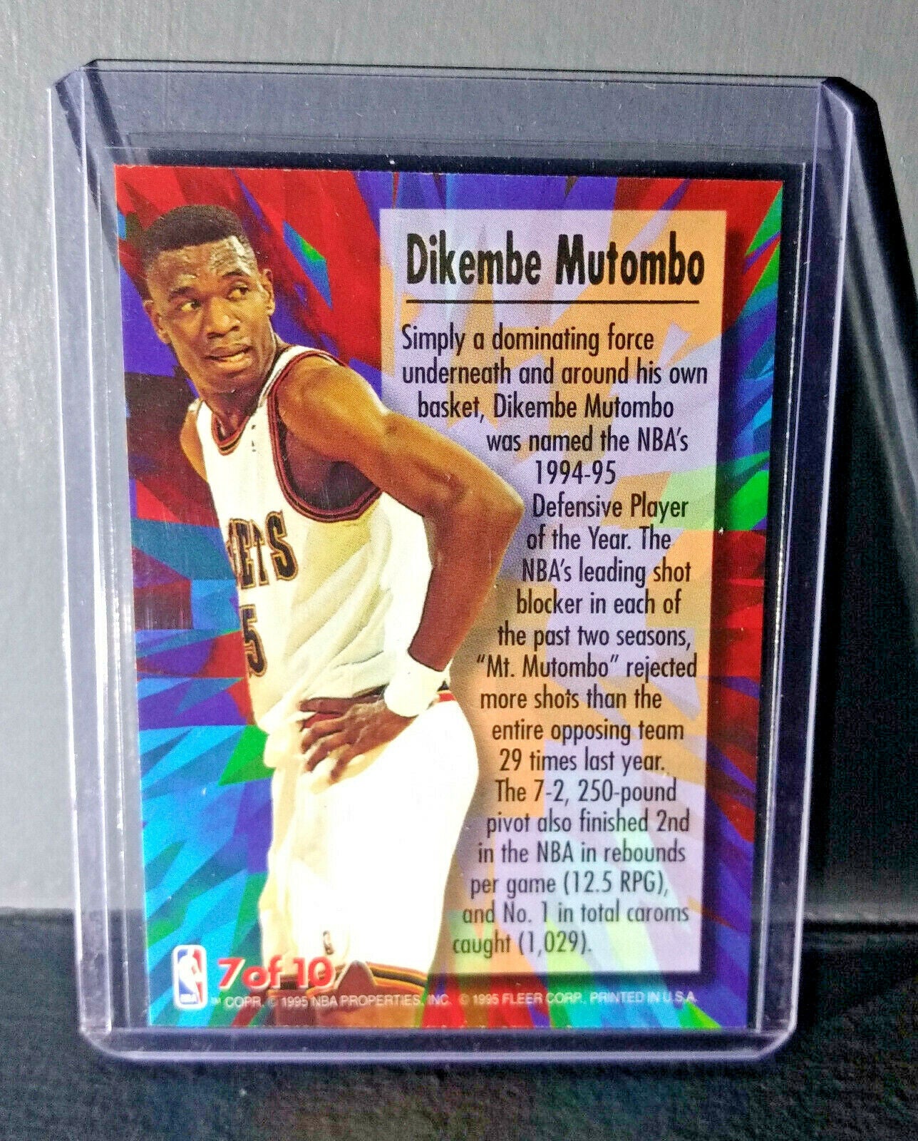1995-96 Dikembe Mutombo Fleer Ultra #7 Ultra Power Basketball Card
