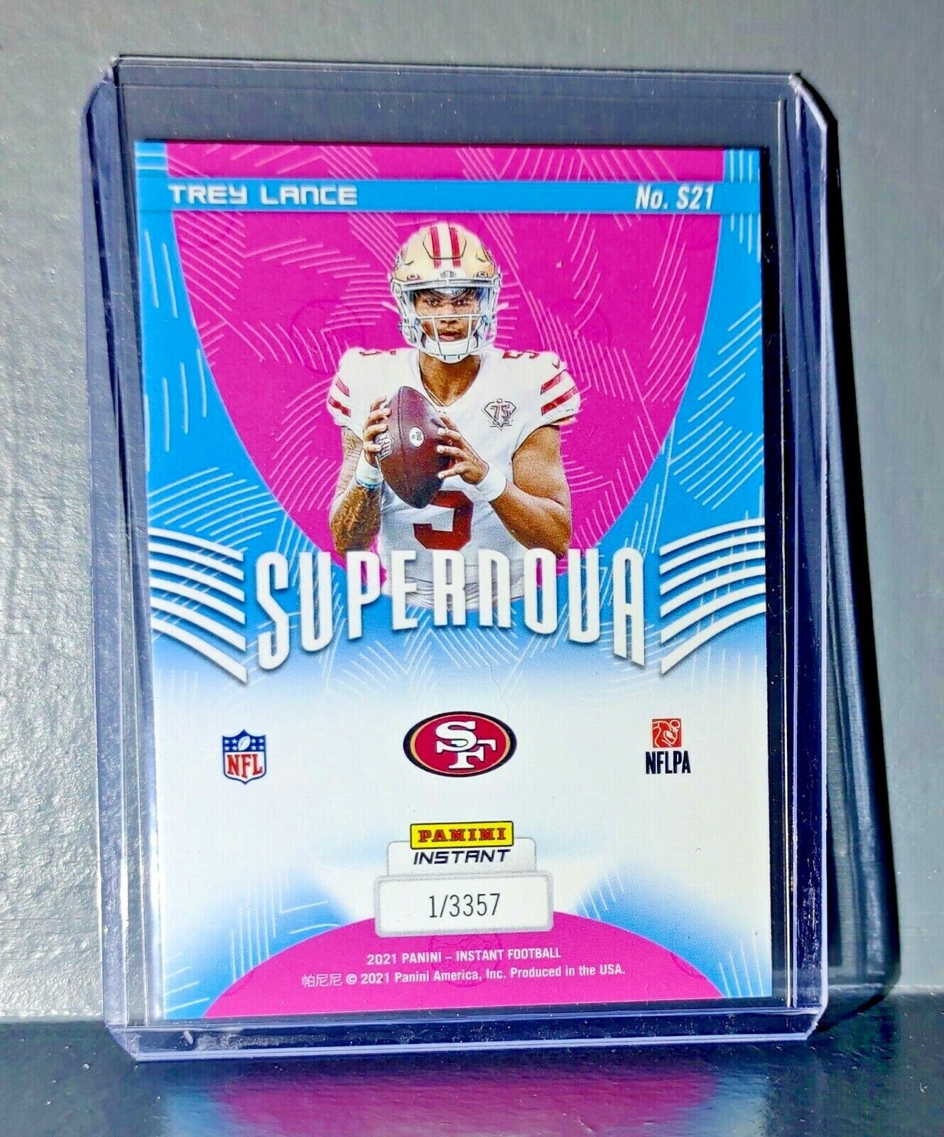 Trey Lance 2021 Panini NFL Instant Supernova #21 Rookie Football Card 1 of 3357