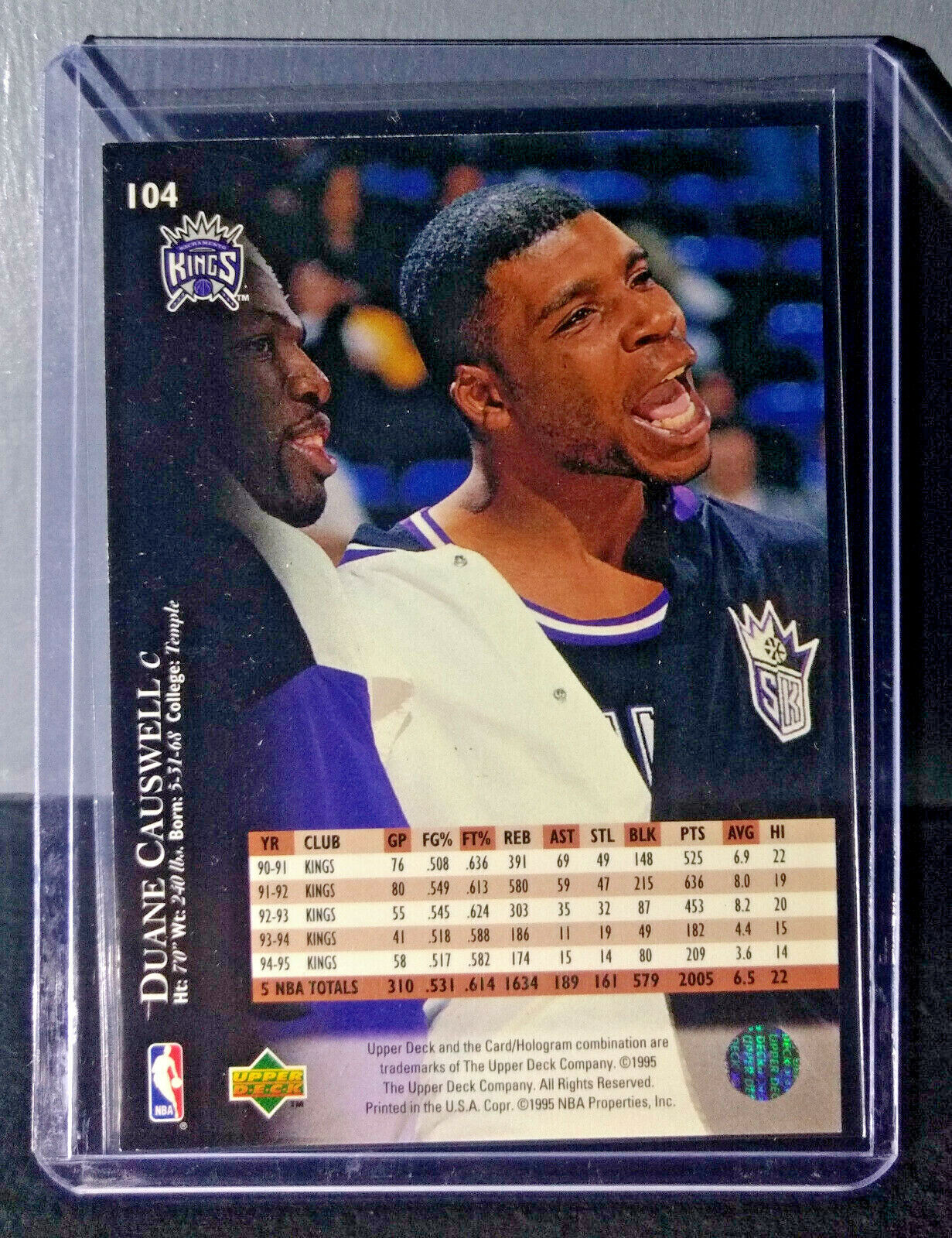 1995-96 Upper Deck Duane Causwell #104 Basketball Card