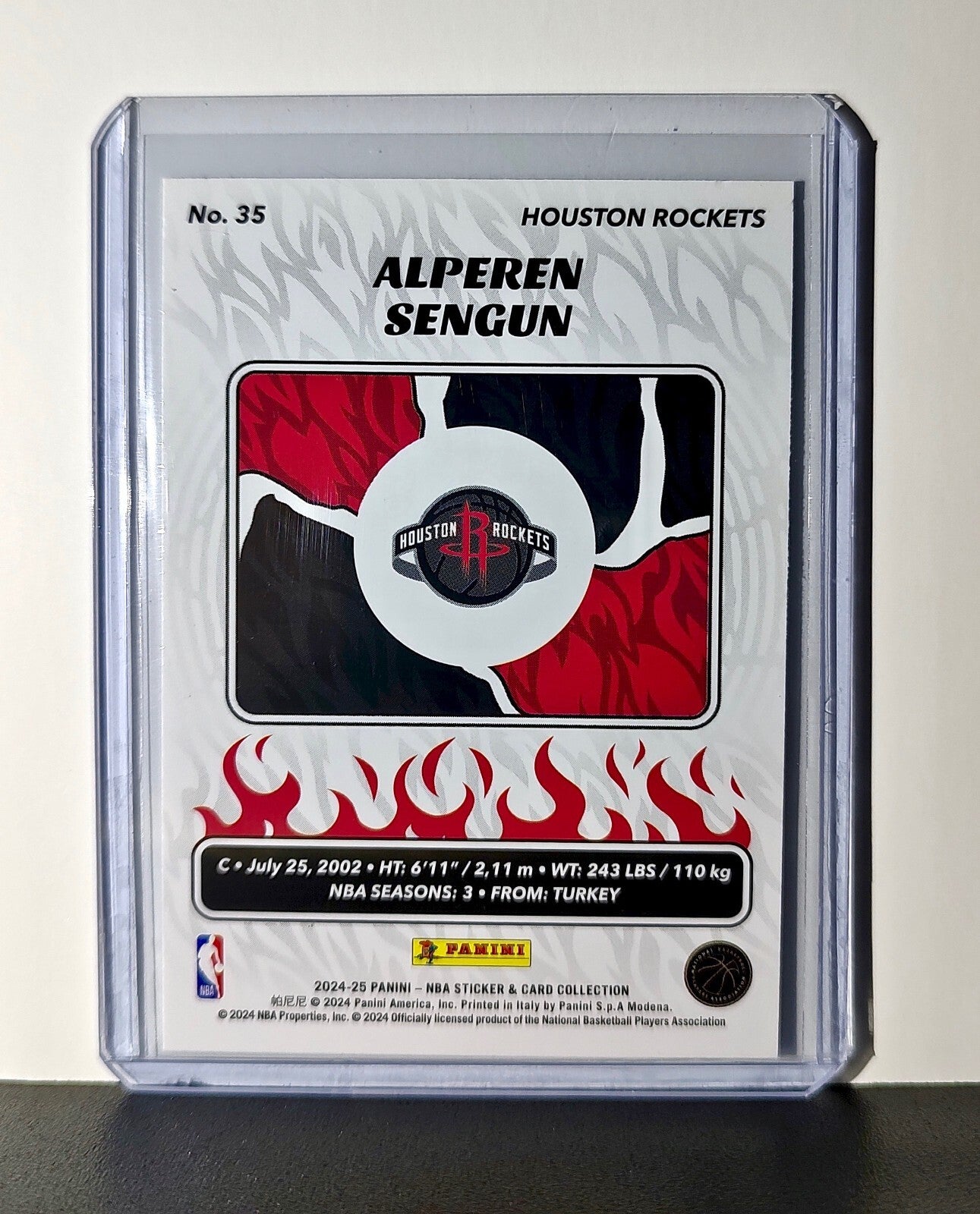 Alperen Sengun 2024-25 Panini NBA #35 Sticker Card Houston Rockets