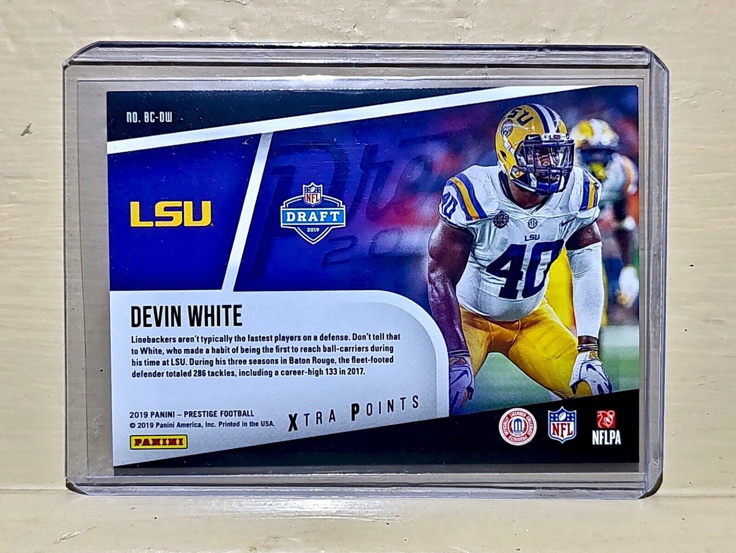 2019 Devin White Panini Prestige #BC-DW NFL Trading Card Tigers #265/299