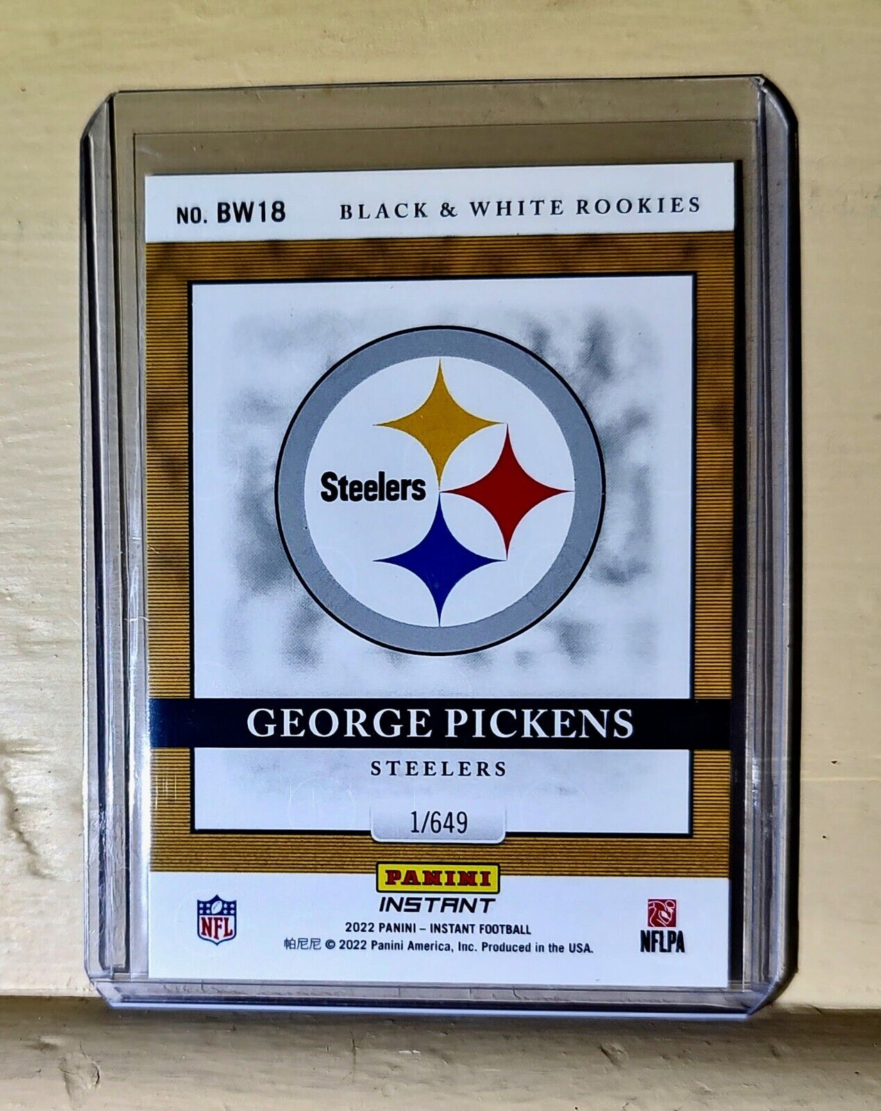 George Pickens 2022 Panini NFL Black & White Rookies #18 Football Card 1 of 649