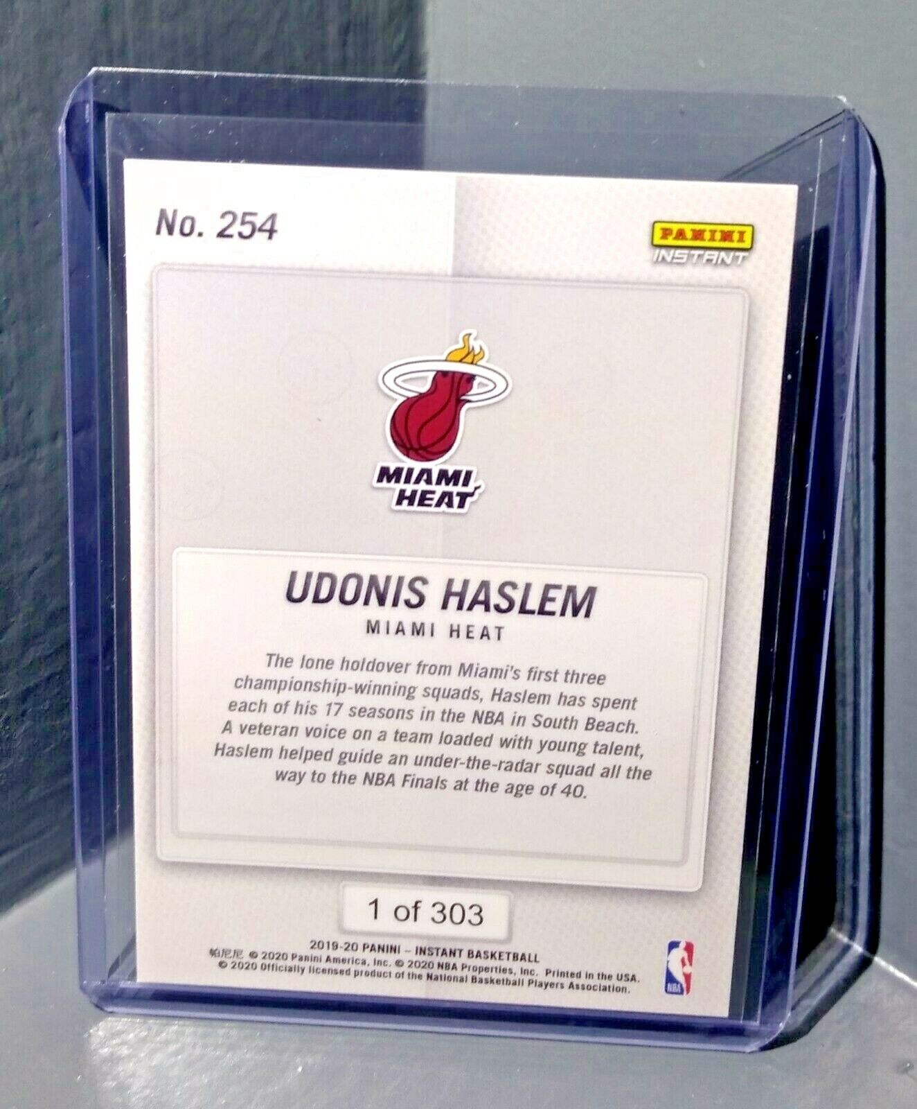 Udonis Haslem 2019-2020 Panini NBA Instant Heat #254 Basketball Card 1 of 303