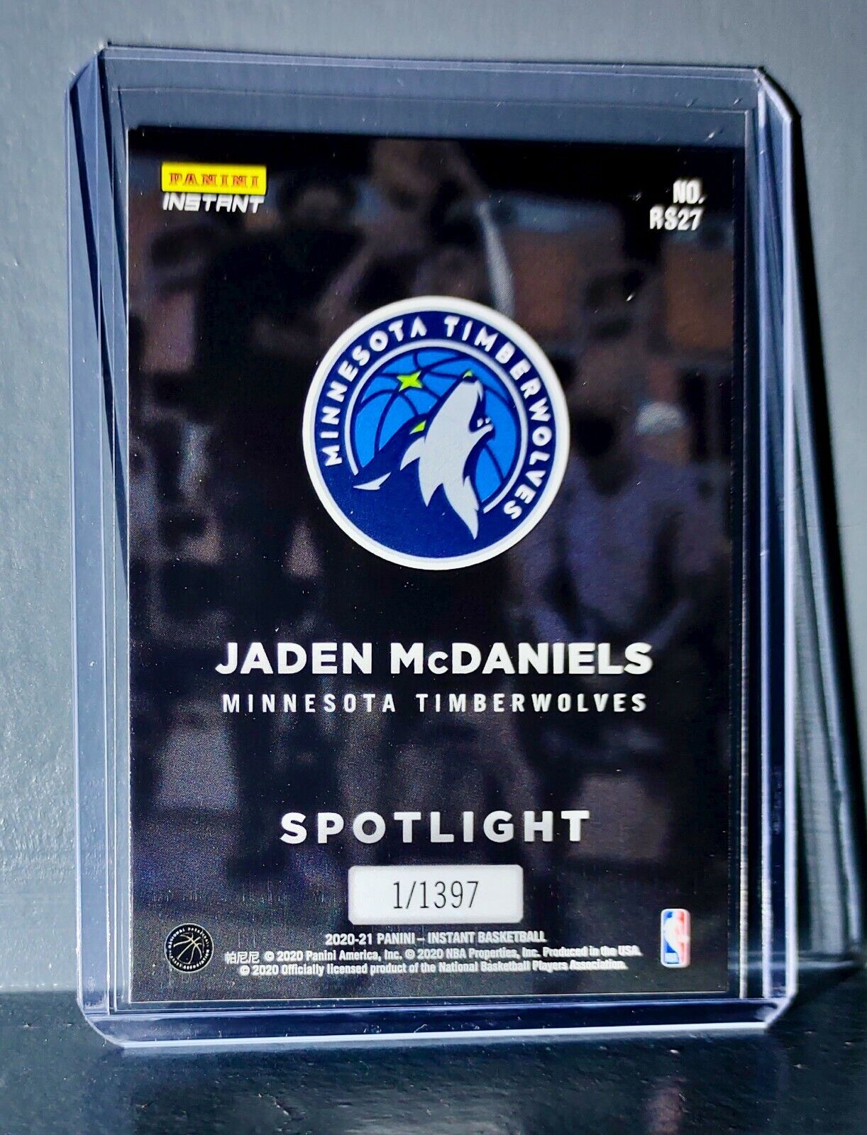 Jaden McDaniels Rookie Spotlight 2020-21 Panini NBA #27 Card 1 of 1397
