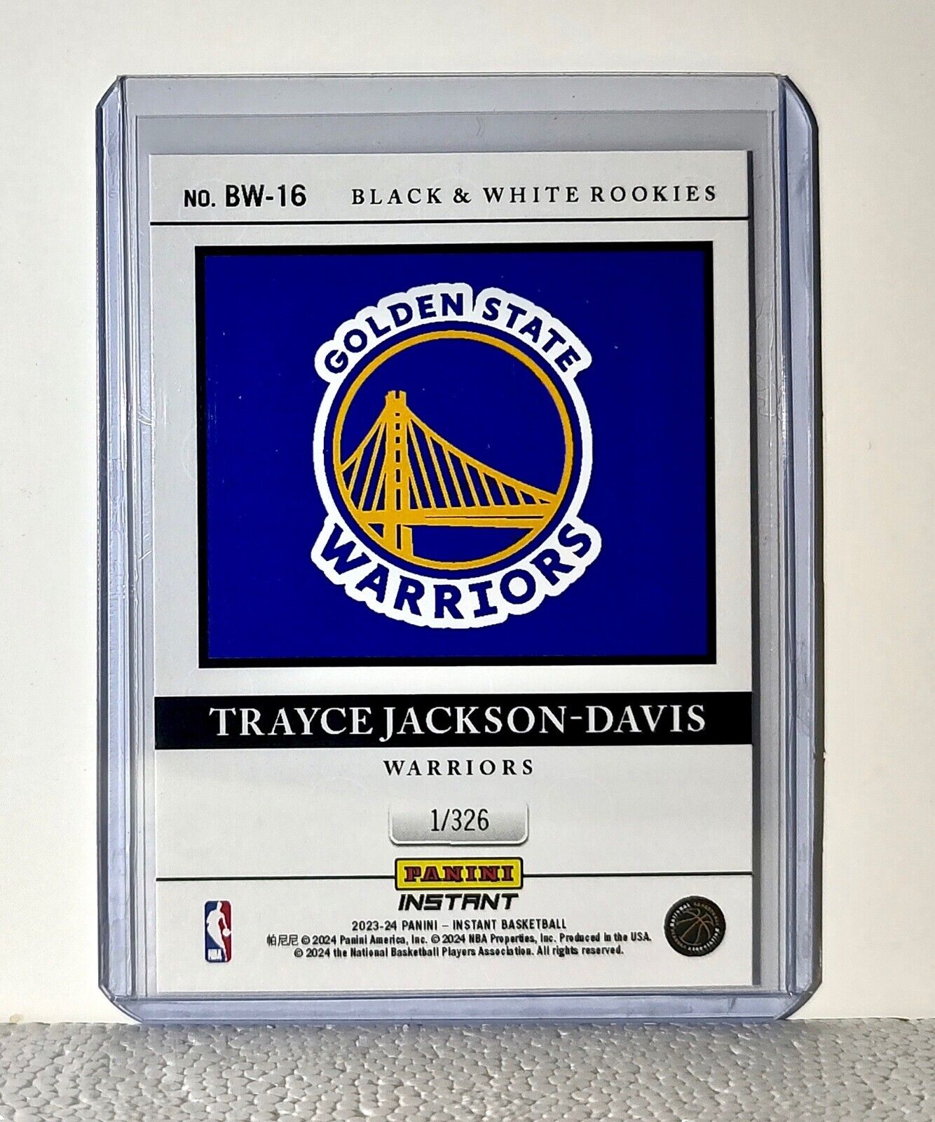 Trayce Jackson-Davis 2023-24 Panini NBA #16 Black and White Rookies Card 1/326