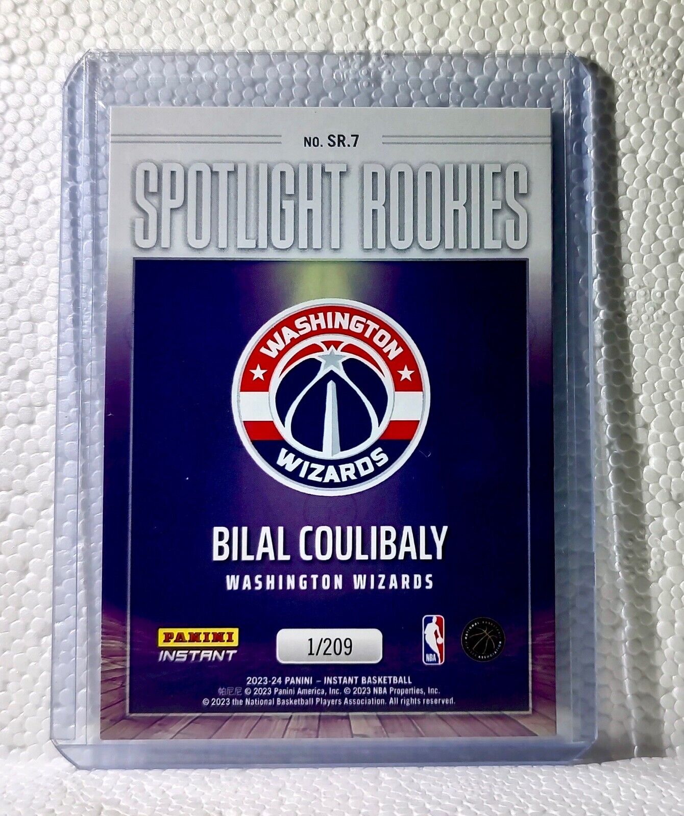 Bilal Coulibaly 2023-24 Panini #7 NBA Spotlight Rookies Basketball Card 1/209
