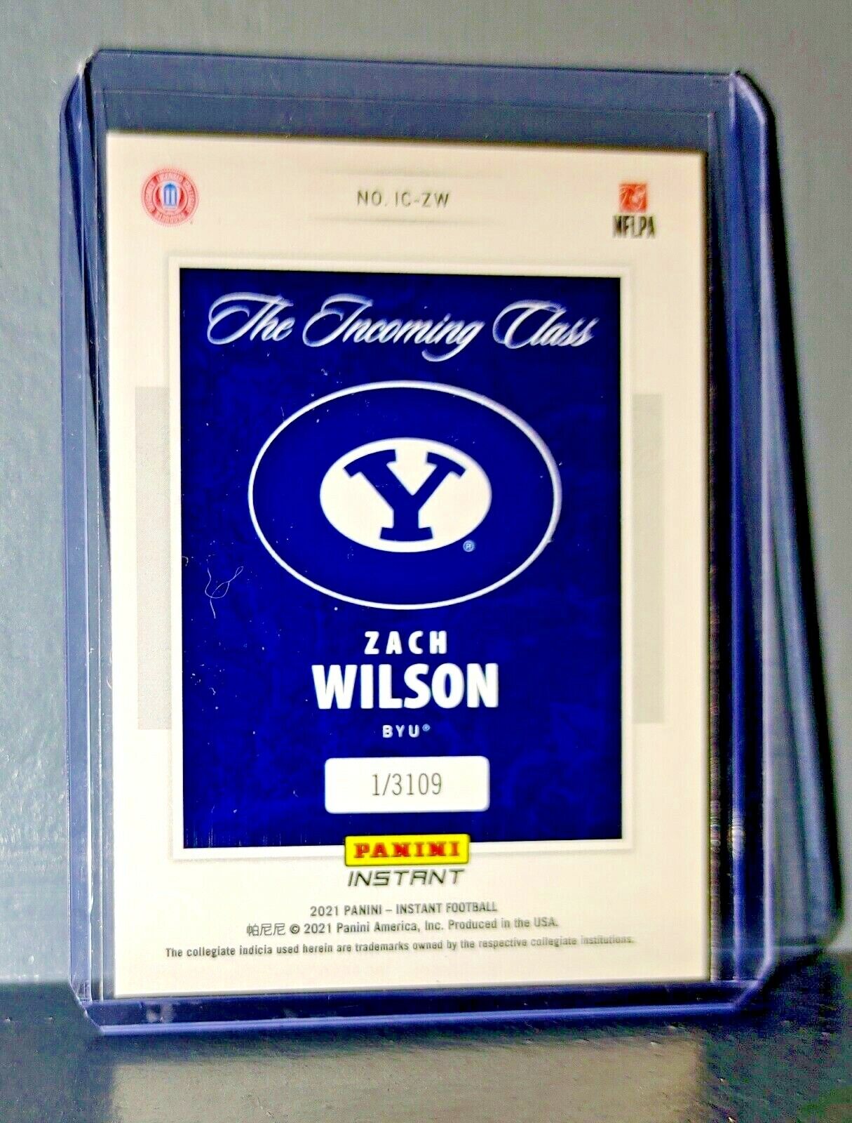 Zack Wilson 2021 Panini NFL The Incoming Class Rookie Football Card 1/3109