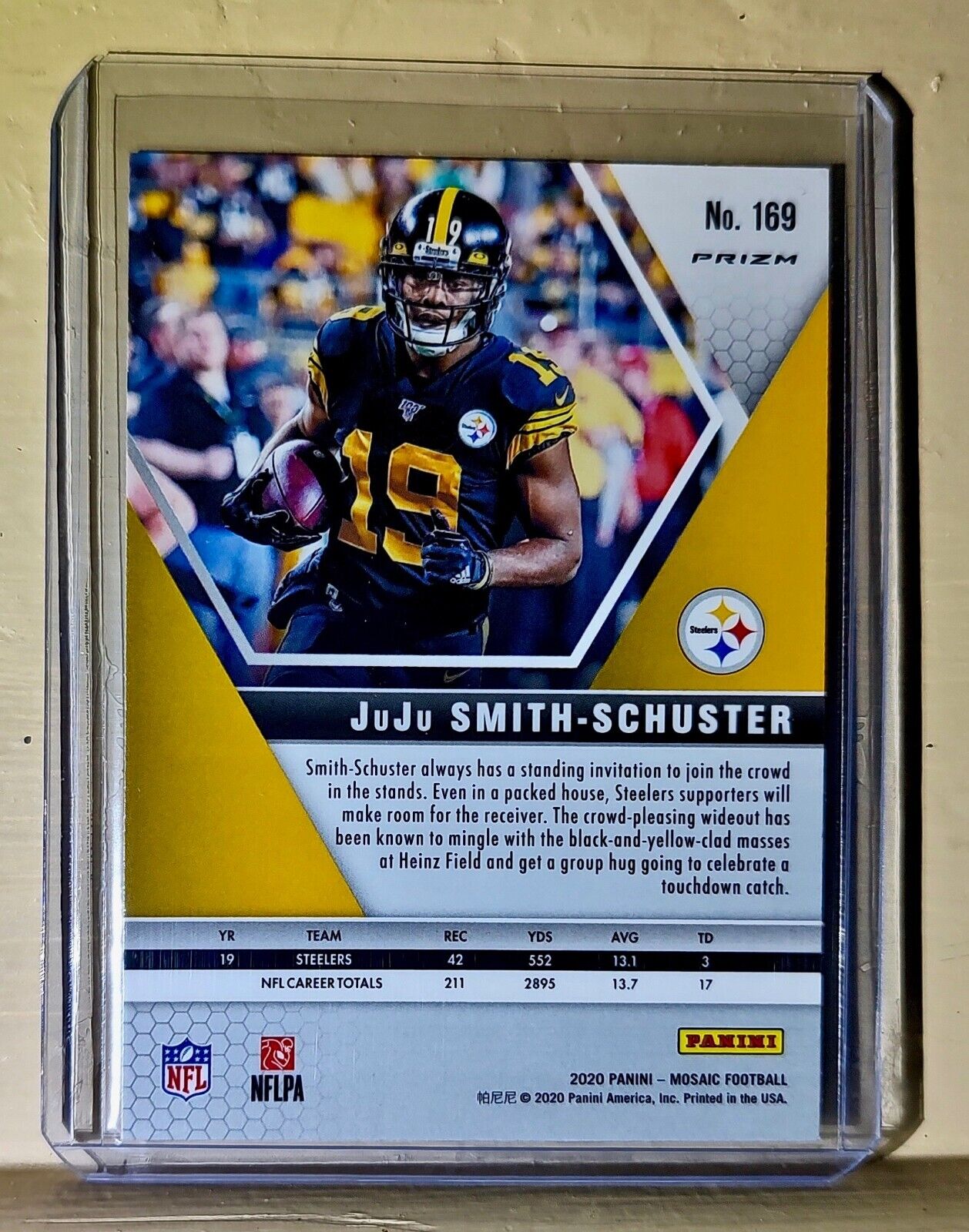 JuJu Smith-Schuster 2020 Panini Prizm Mosaic Football #169 NFL Card Steelers