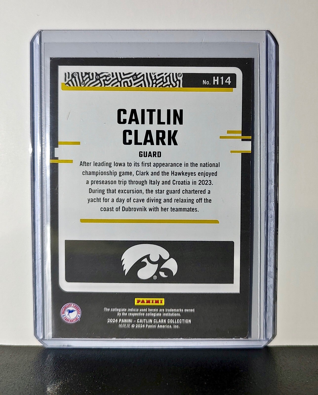 Caitlin Clark 2024 Silver Foil Panini Donruss Highlights #H14 Card Iowa Hawkeyes