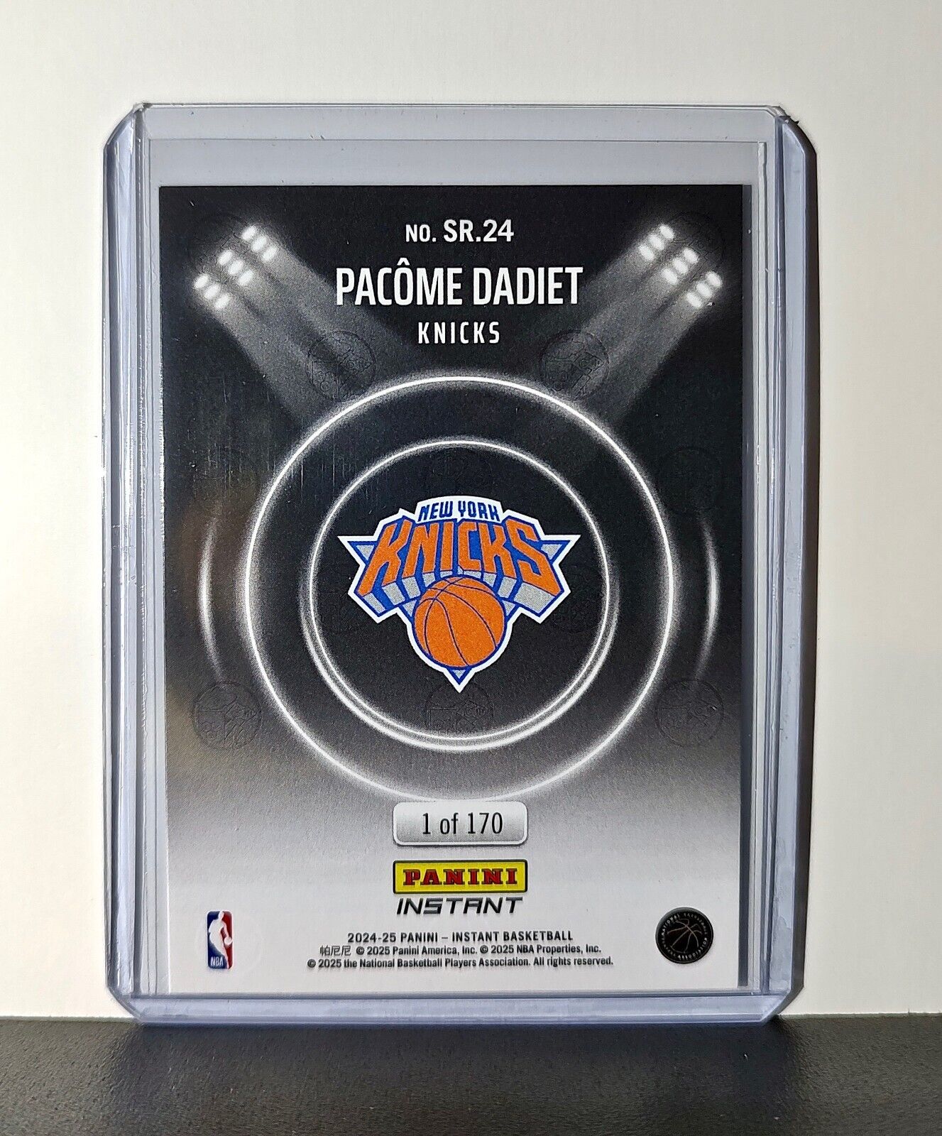 Pacome Dadiet Rookie 2024-25 Panini Spotlight Rookies NBA #24 Knicks 1 of 170