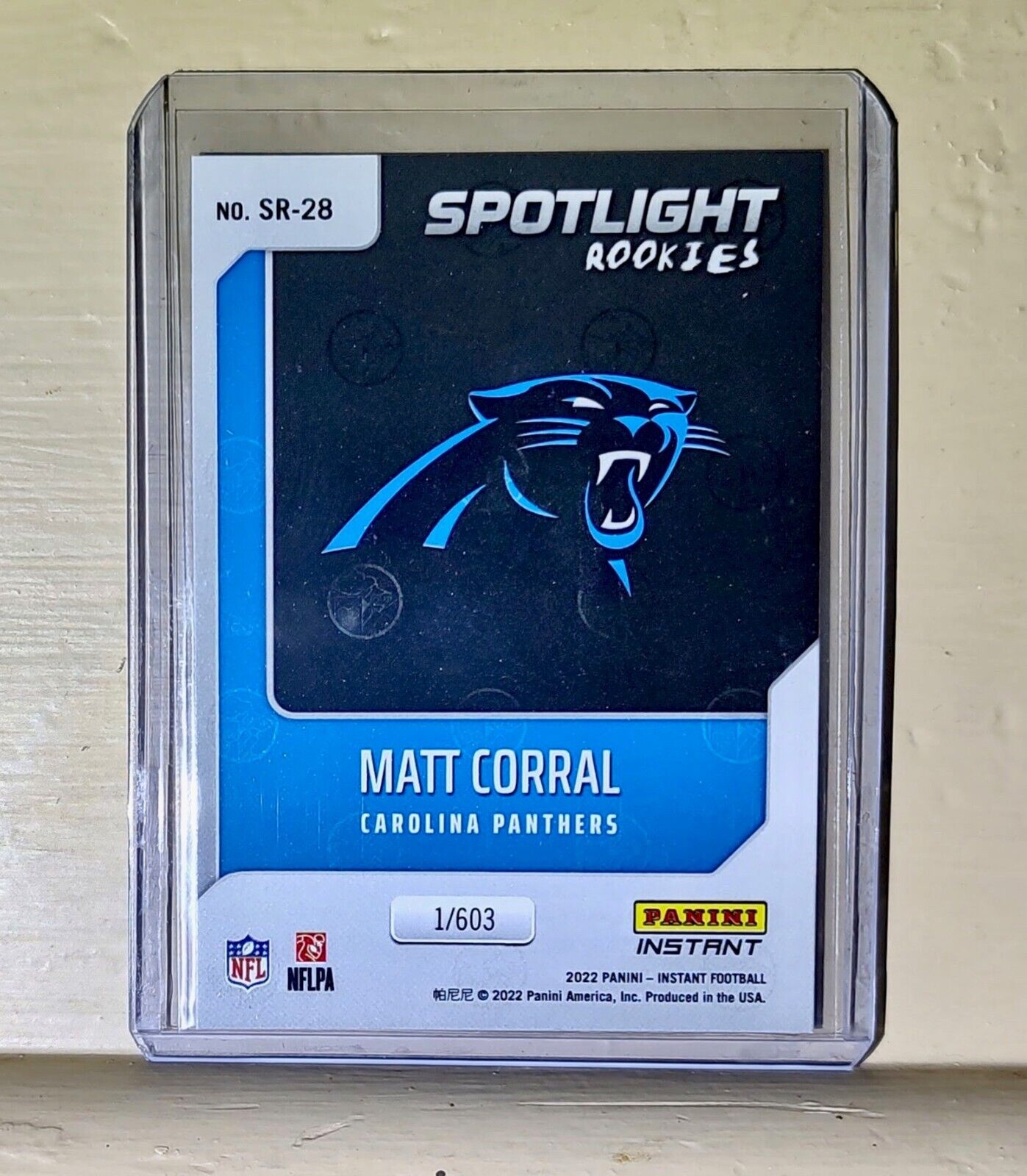 Matt Corral 2022 NFL Panini #28 Spotlight Rookie Football Card 1/603