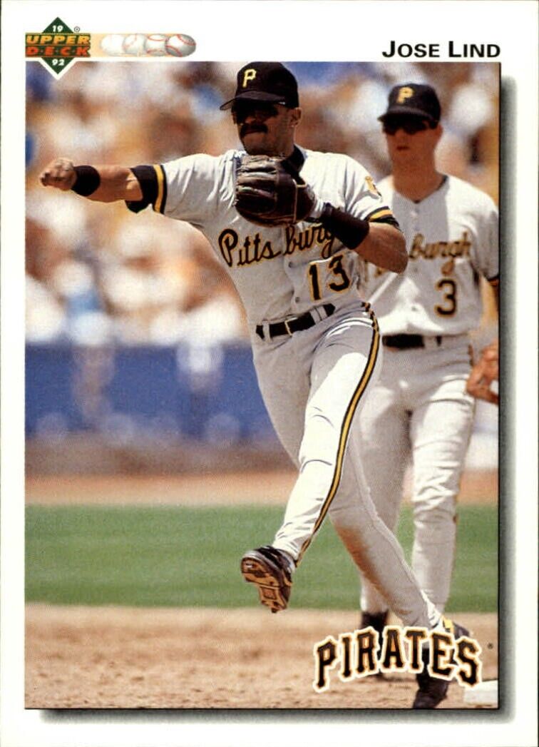 Jose Lind 1992 Upper Deck MLB #205 Baseball Card Pittsburgh Pirates