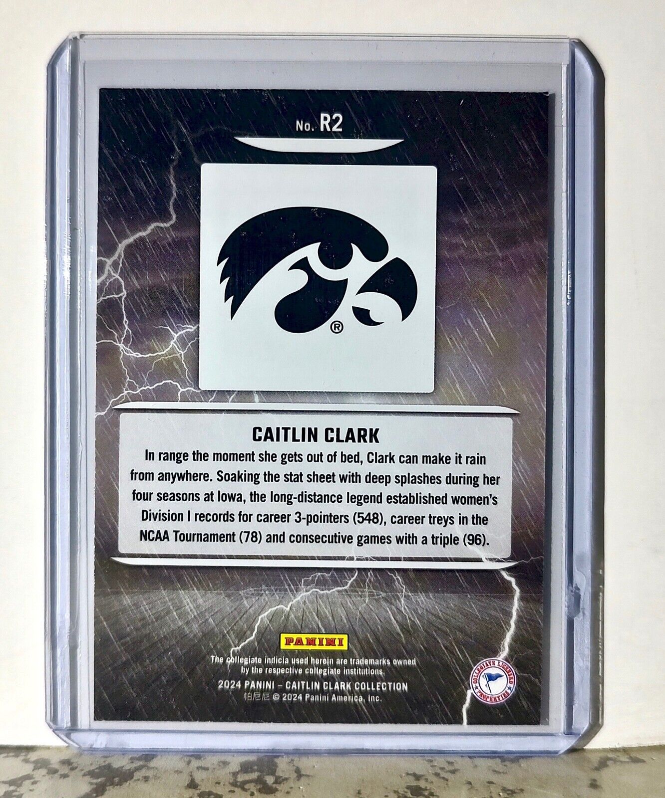 2024 Caitlin Clark Panini Donruss #R2 Raining 3s Basketball Card Iowa Hawkeyes