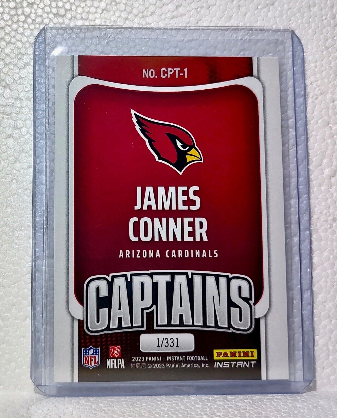 James Conner 2023 Panini NFL Captain #1 Football Card Arizona Cardinals 1/331