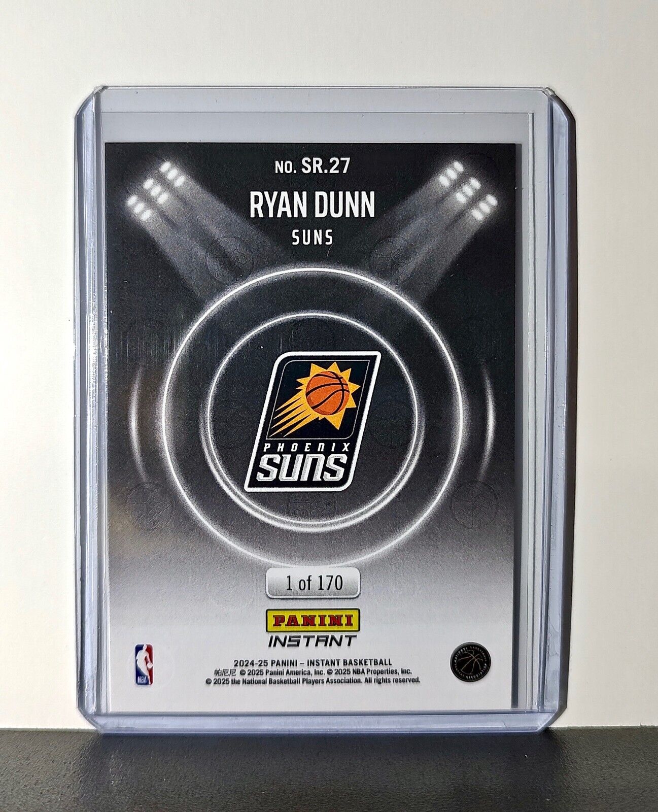 Ryan Dunn Rookie 2024-25 Panini Spotlight Rookies NBA #27 Card Suns 1 of 170