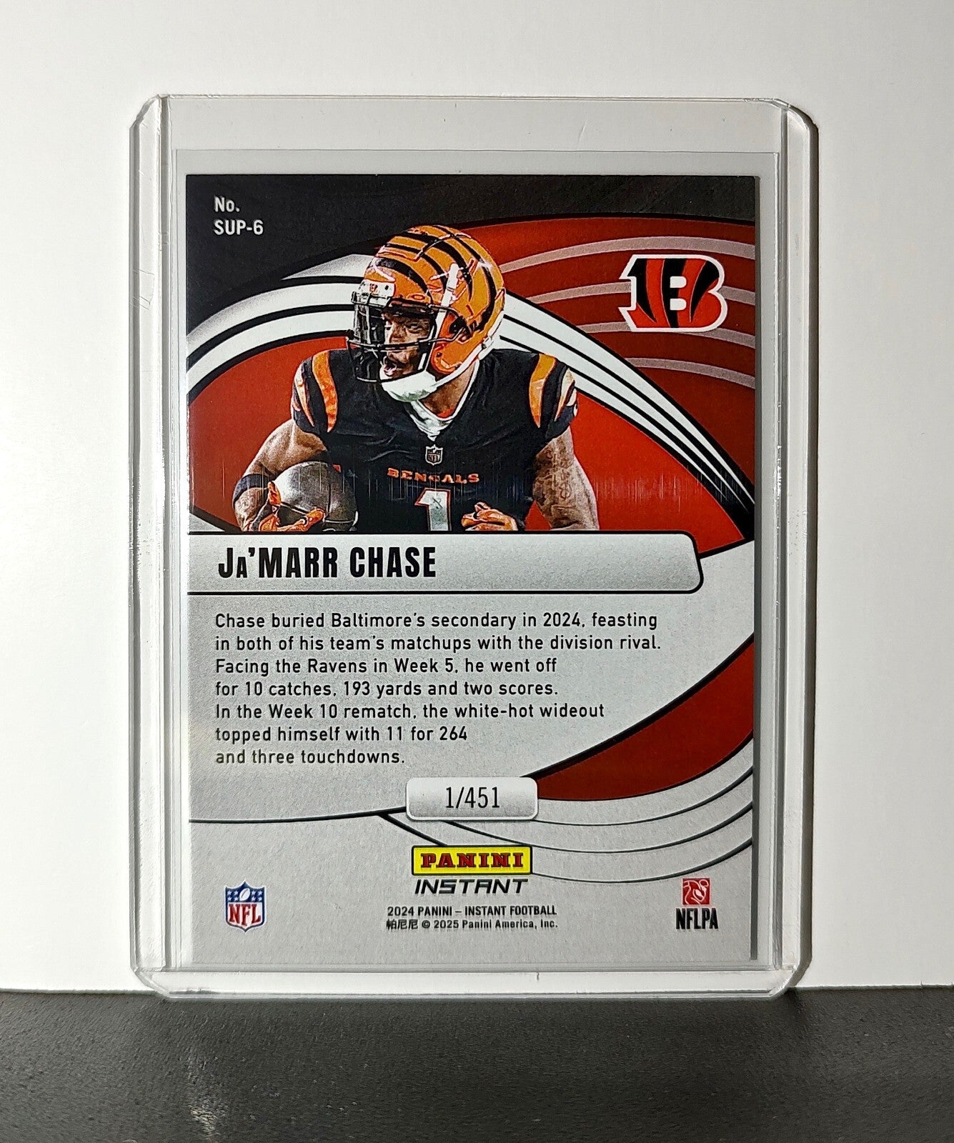 Ja'Marr Chase 2024 Panini Supernova NFL #6 Football Card Bengals 1/451