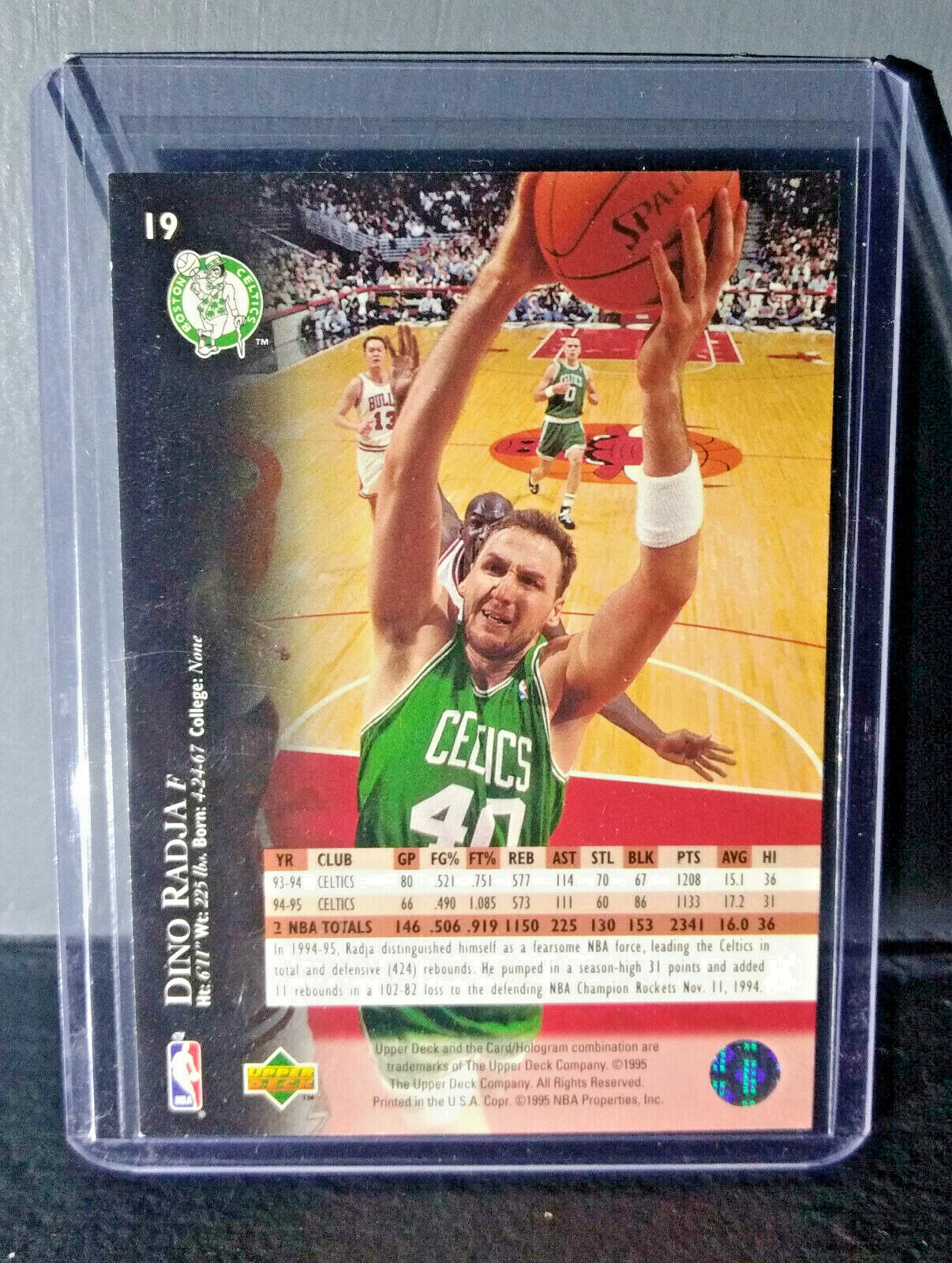 1995-96 Upper Deck Dino Radjaf #19 Basketball Card