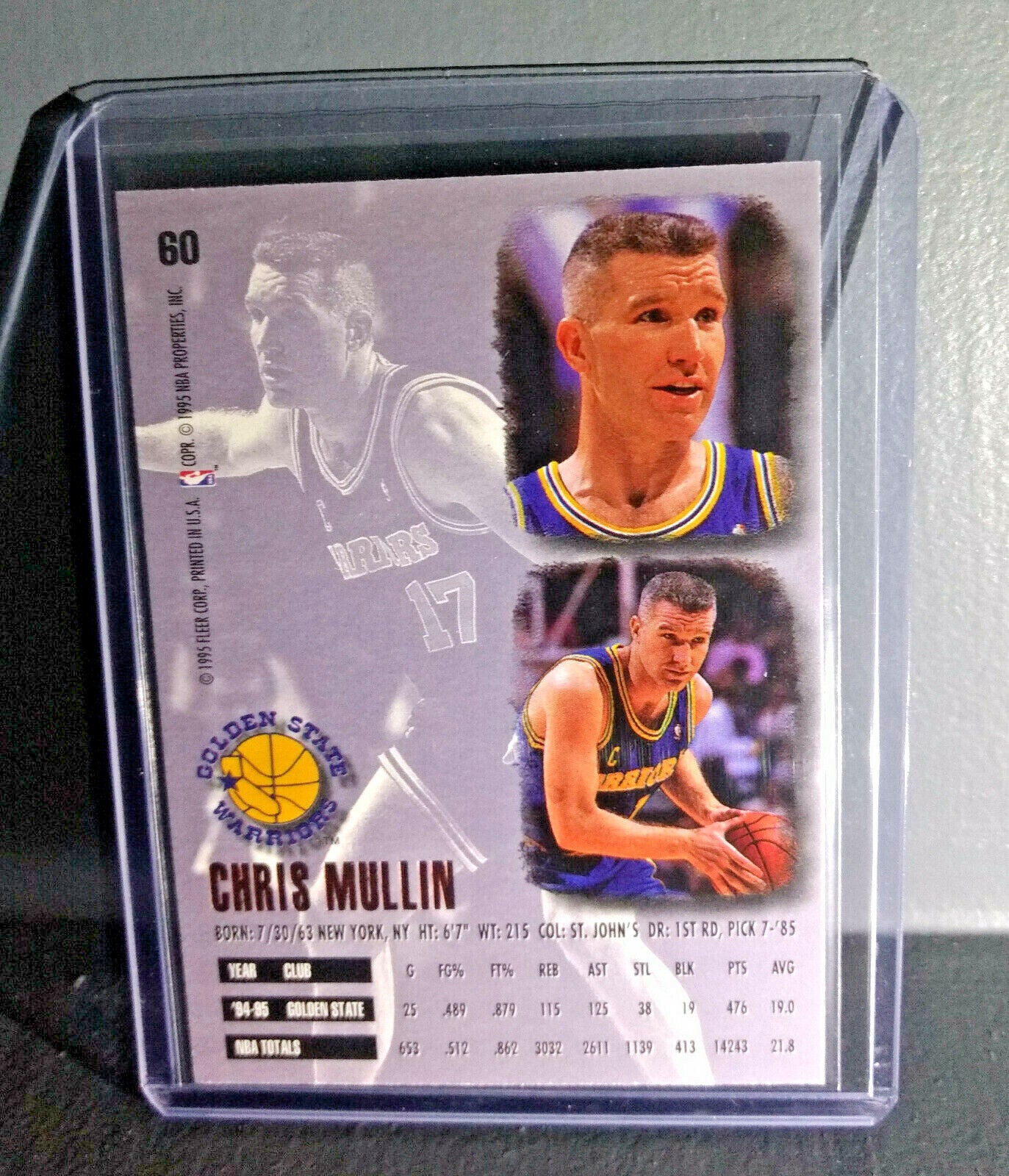 1995-96 Chris Mullin Fleer Ultra #60 Basketball Card