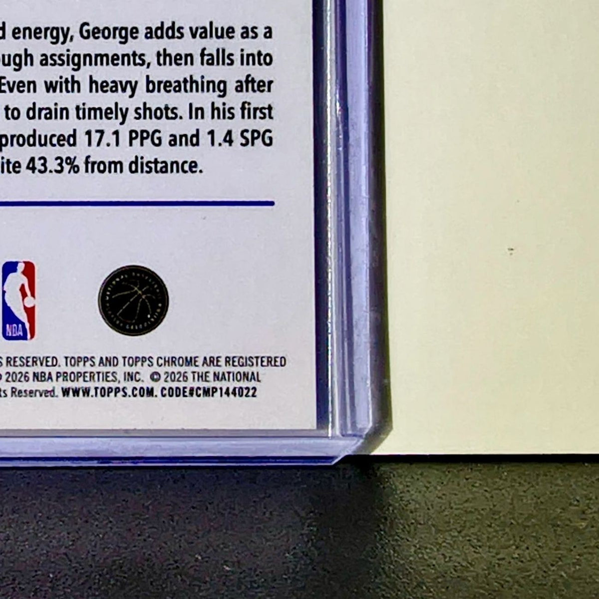 Paul George 2025-26 NBA Topps Chrome Update X-Fractor #77 Card 76ers