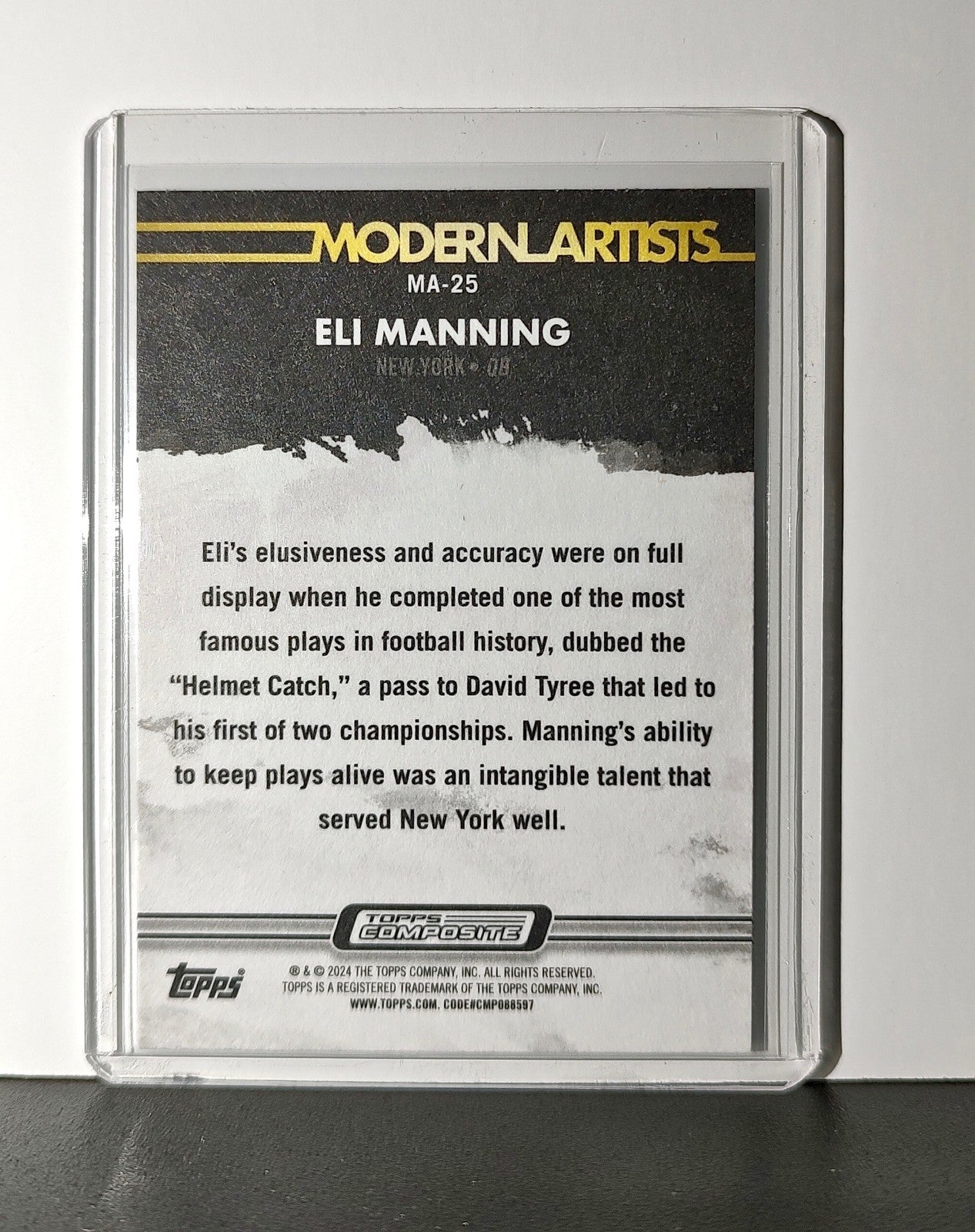 Eli Manning 2023 Topps Gallery Modern Artists NFL #MA-25 Card New York Giants