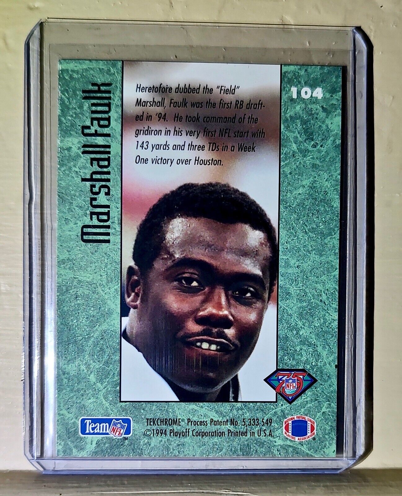 Marshall Faulk 1994 Playoff Football Draft Picks #104 NFL Card Colts