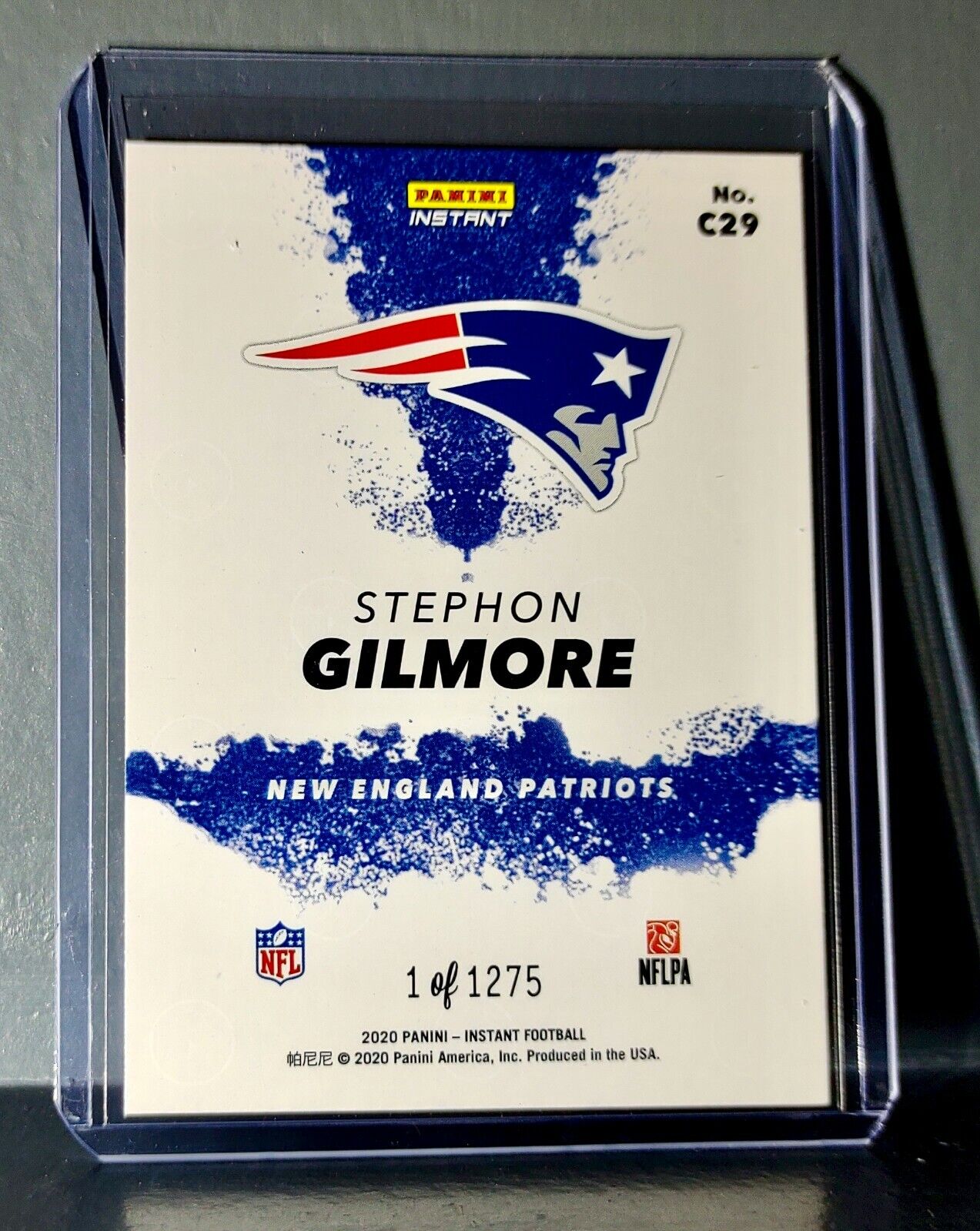 Stephon Gilmore 2020 Panini NFL Instant My City #29 Football Card 1 of 1275