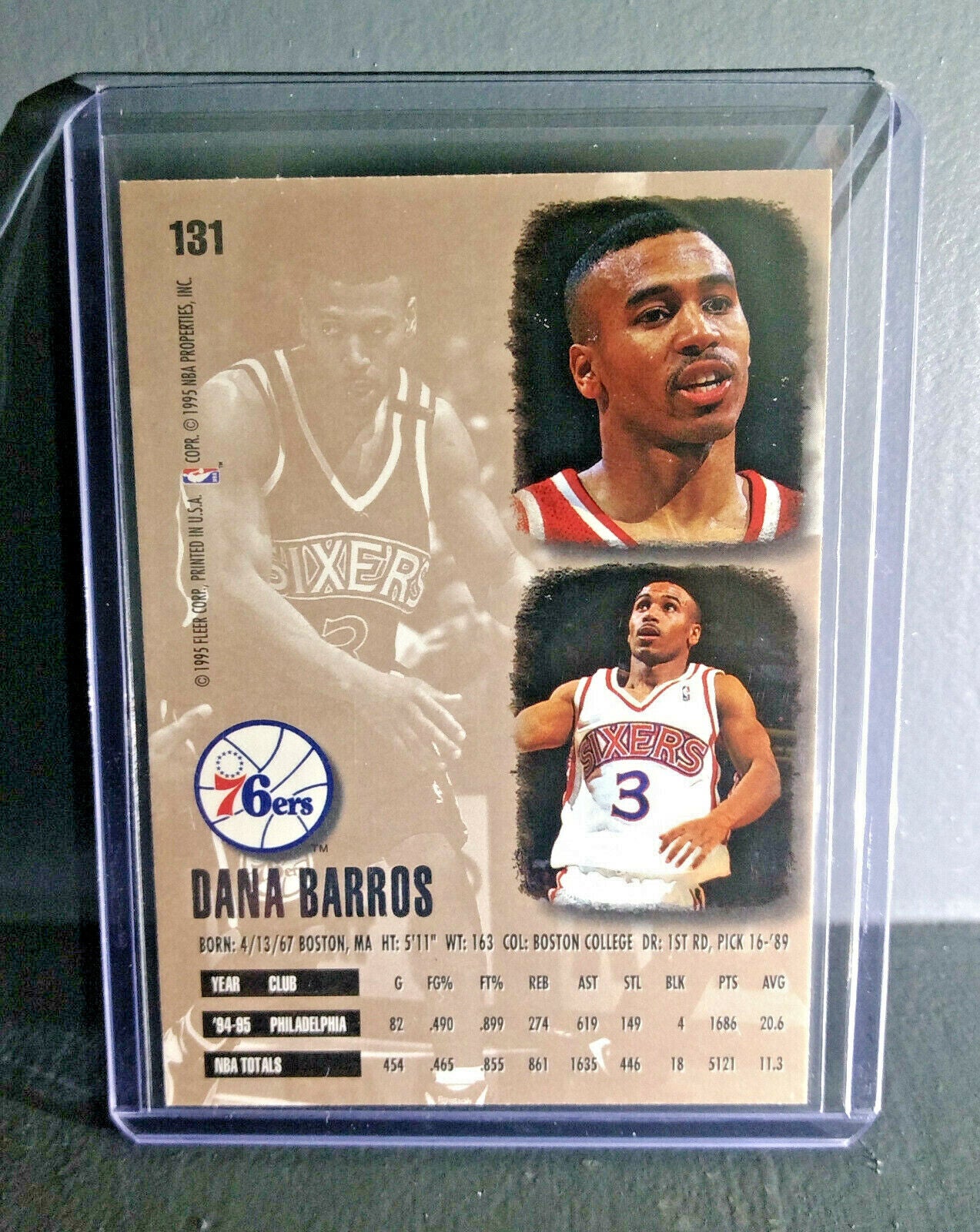 1995-96 Dana Barros Fleer Ultra #131 Basketball Card