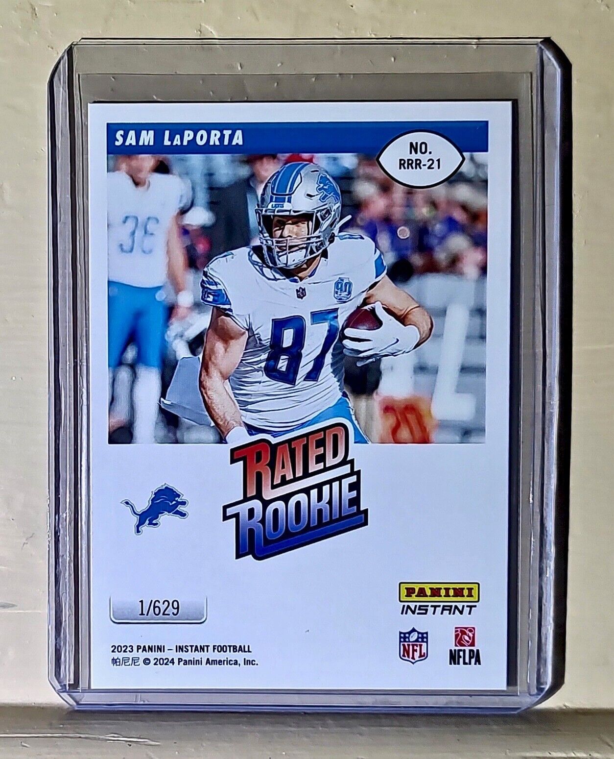 Sam LaPorta 2023 Panini NFL Rated Rookie Retro #21 Football Card Lions 1/629