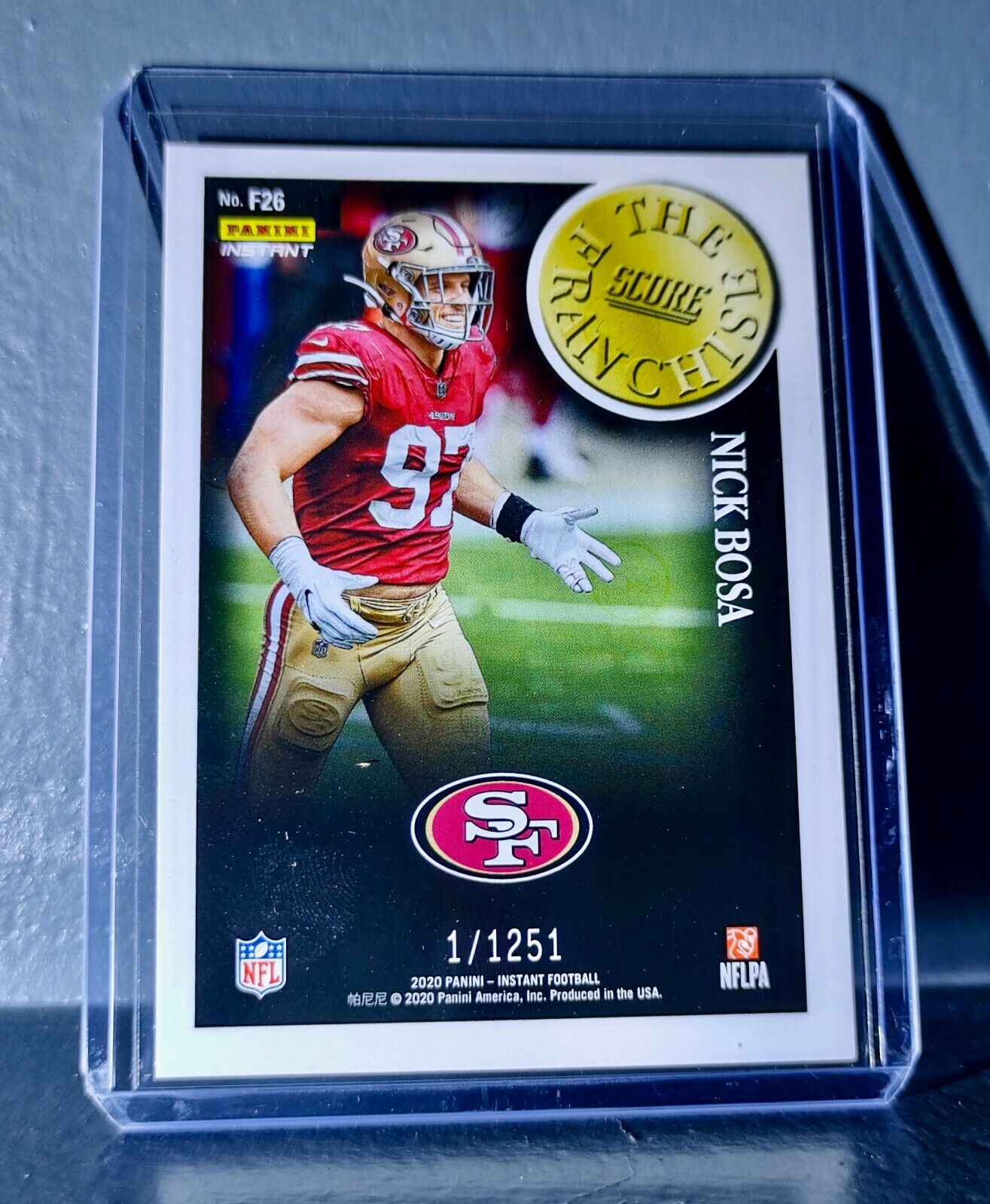 Nick Bosa 2020 Panini NFL Instant Score The Franchise #26 Card 1/1251