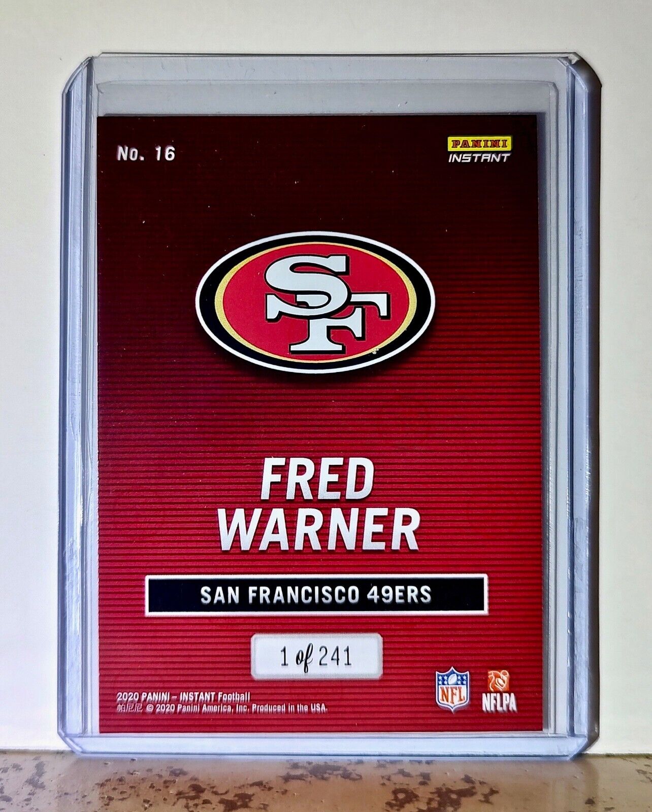 Fred Warner 2020 Panini All-Pro NFL #16 Football Card 1/241 San Francisco 49ers