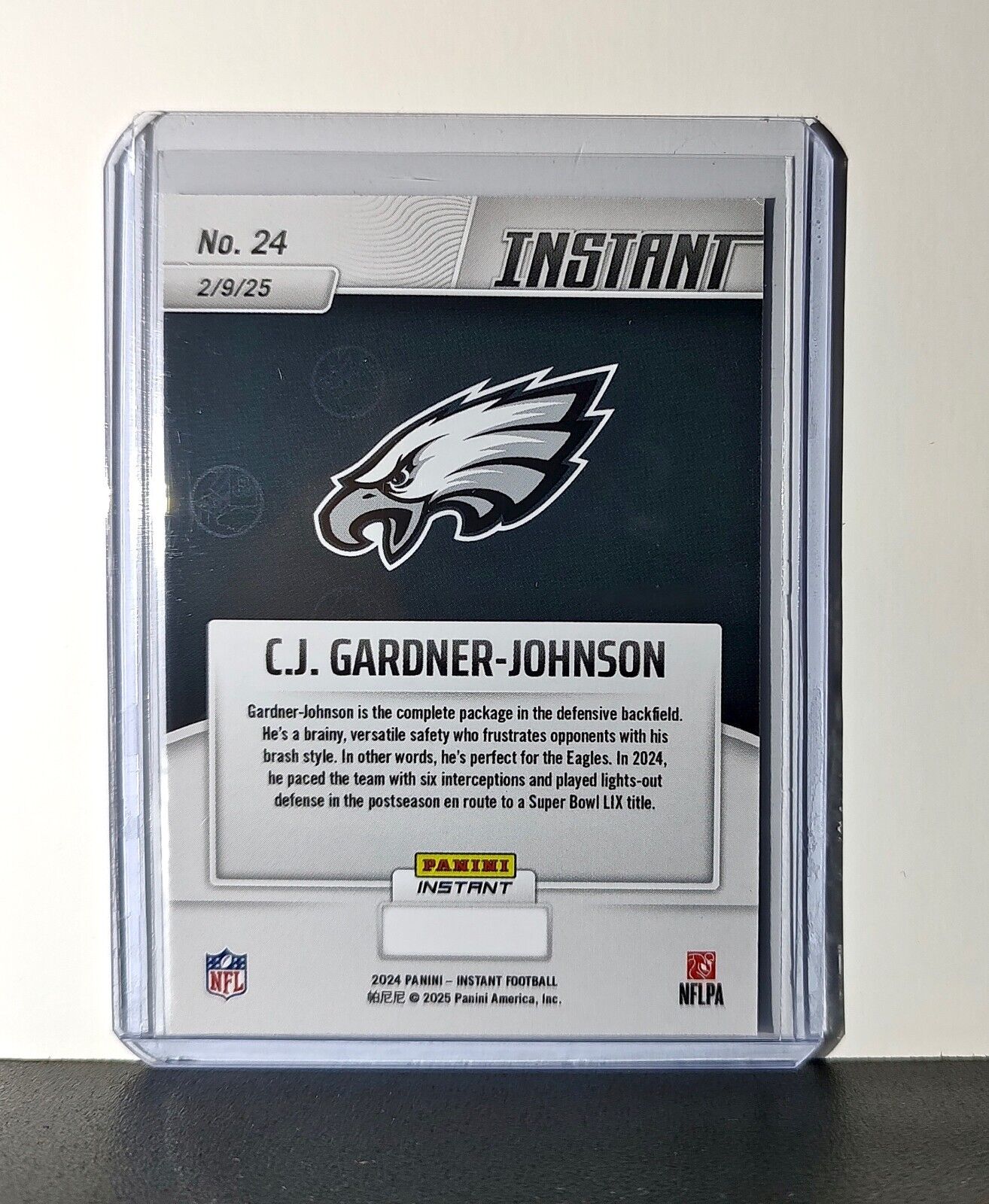 C.J. Gardner-Johnson 2024 Panini Super Bowl LIX Champions NFL #24 Football Card