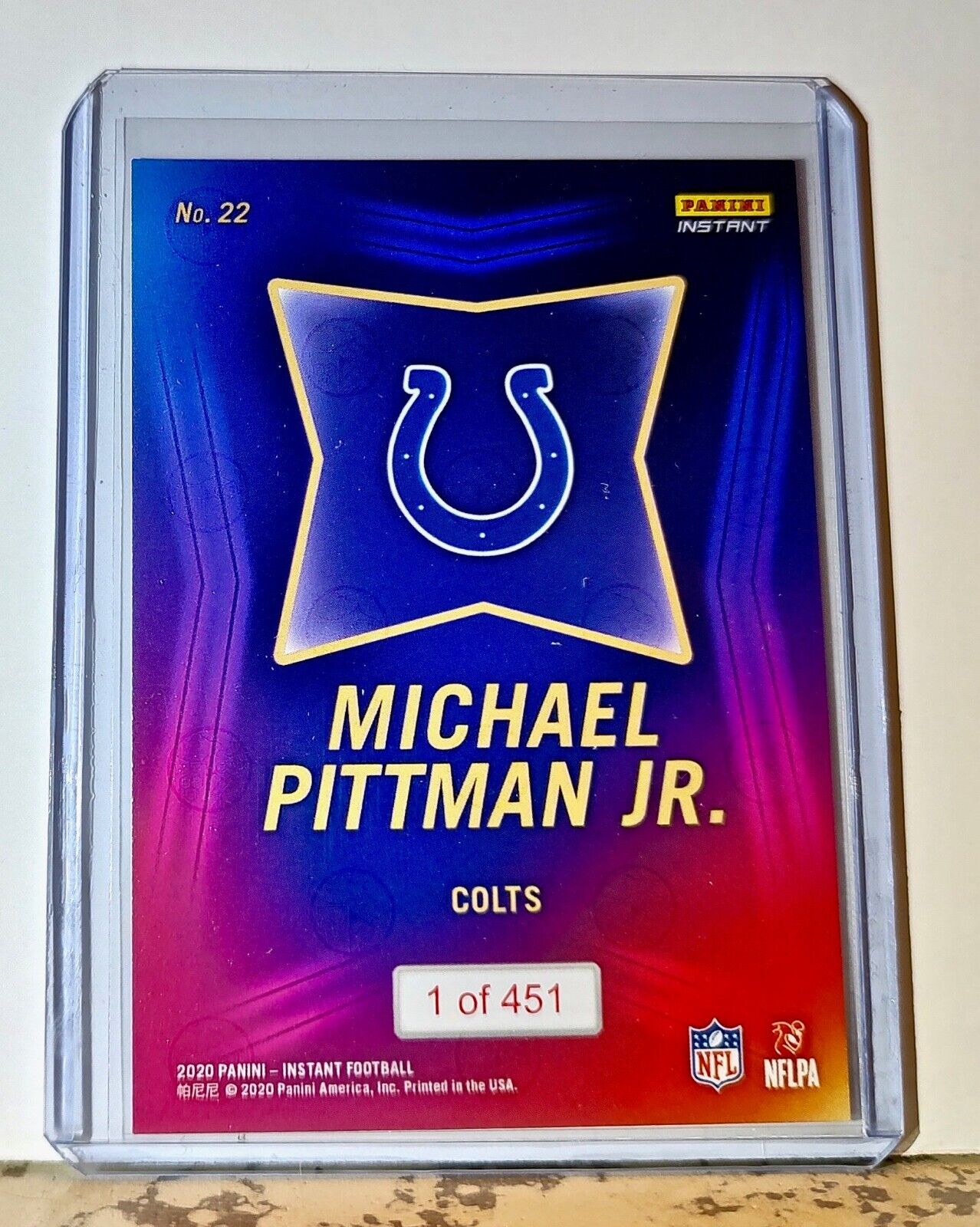 Michael Pittman Jr. 2020 NFL Draft Night NFL #22 Football Card Colts 1 of 451