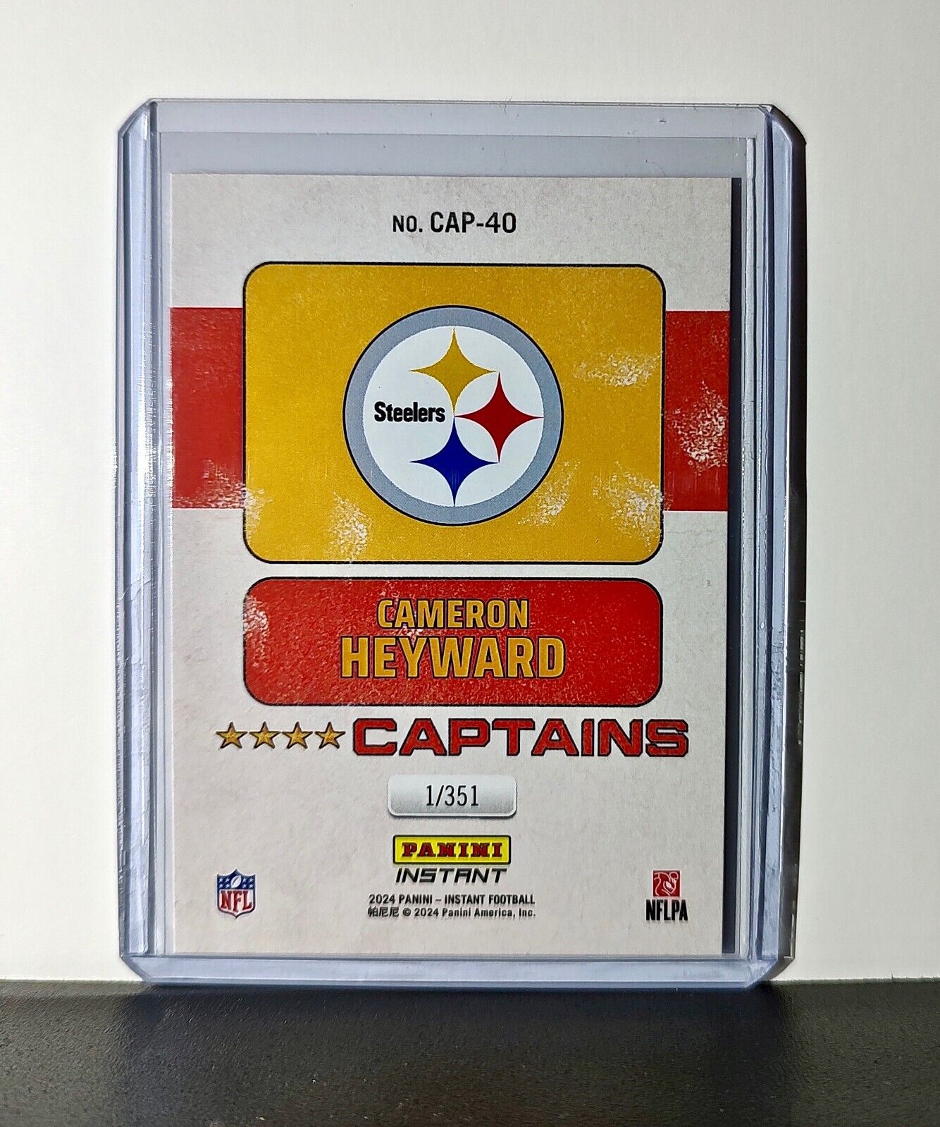 Cameron Heyward 2024 Panini Captains NFL #40 Card Pittsburgh Steelers 1/351