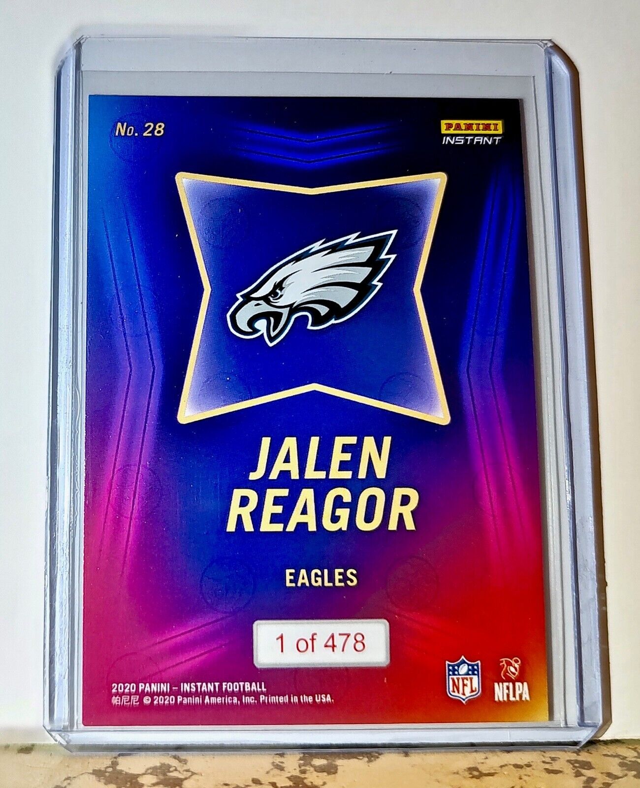 Jalen Reagor 2020 NFL Draft Night NFL #28 Football Card Eagles 1 of 478