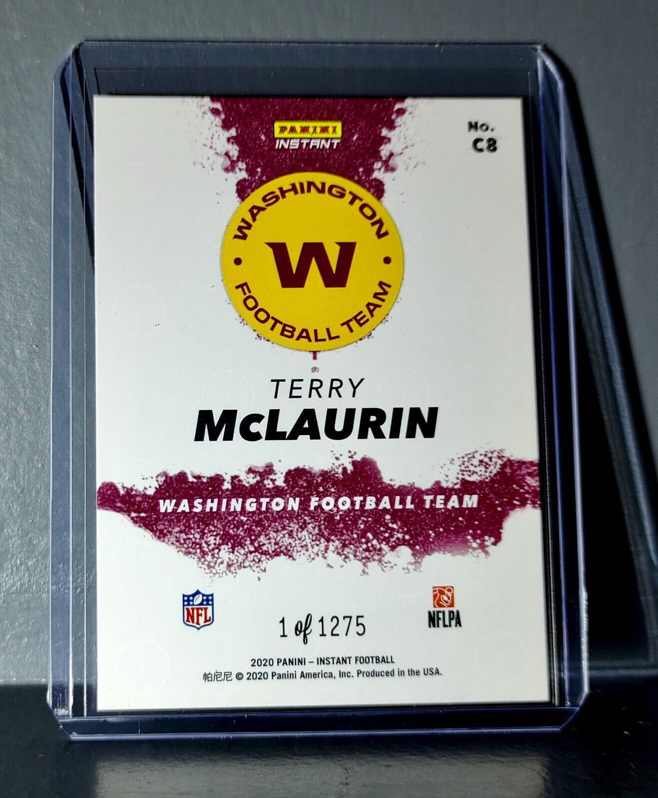 Terry McLaurin 2020 Panini NFL Instant My City #8 Football Card 1 of 1275