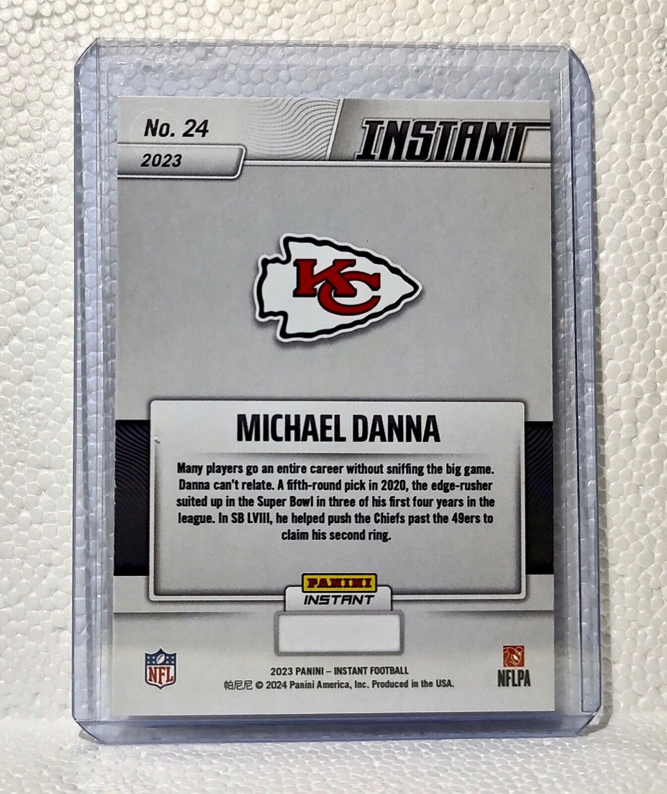 Michael Danna 2023 Panini NFL Superbowl Champions #24 Card Kansas City Chiefs